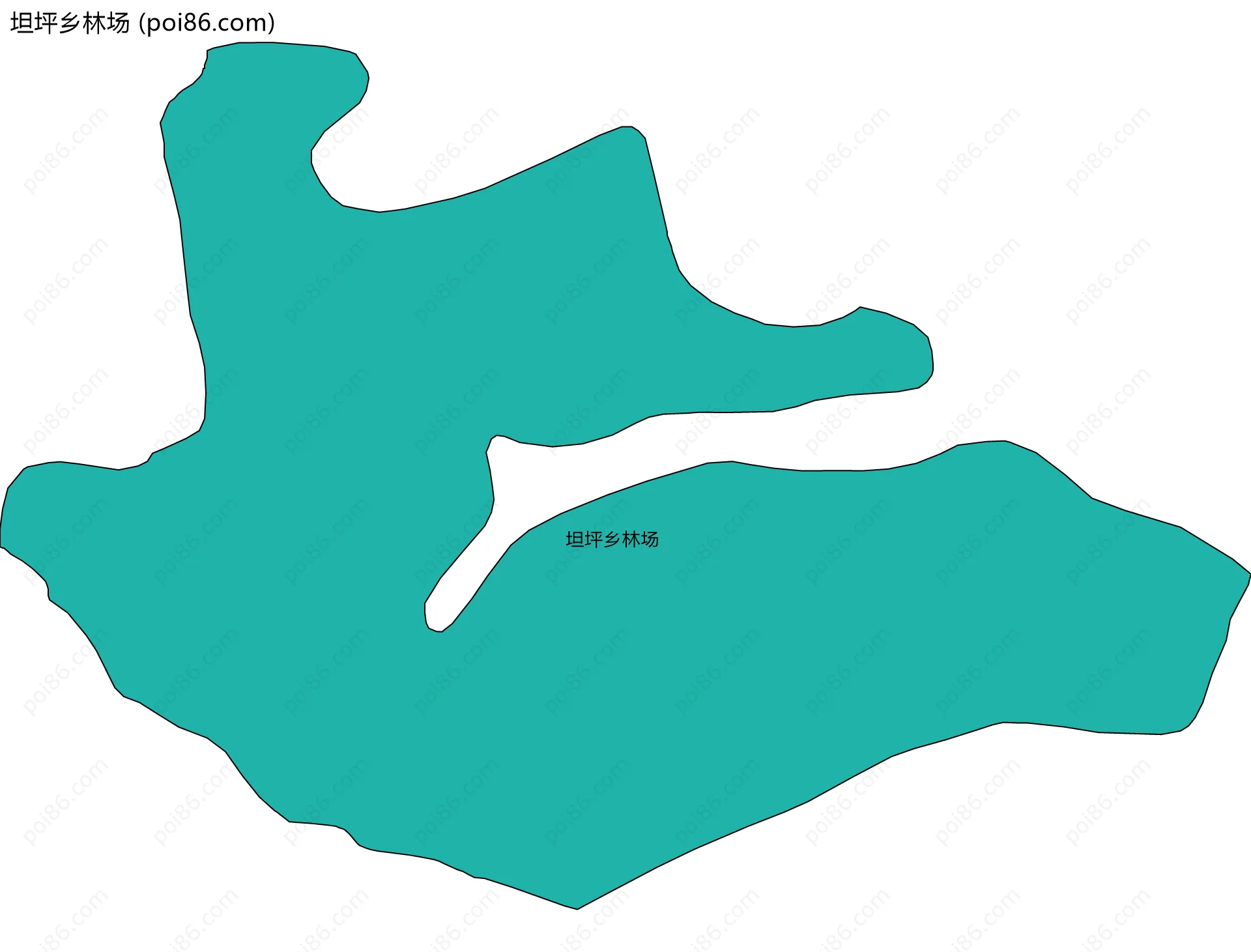 坦坪乡林场边界地图