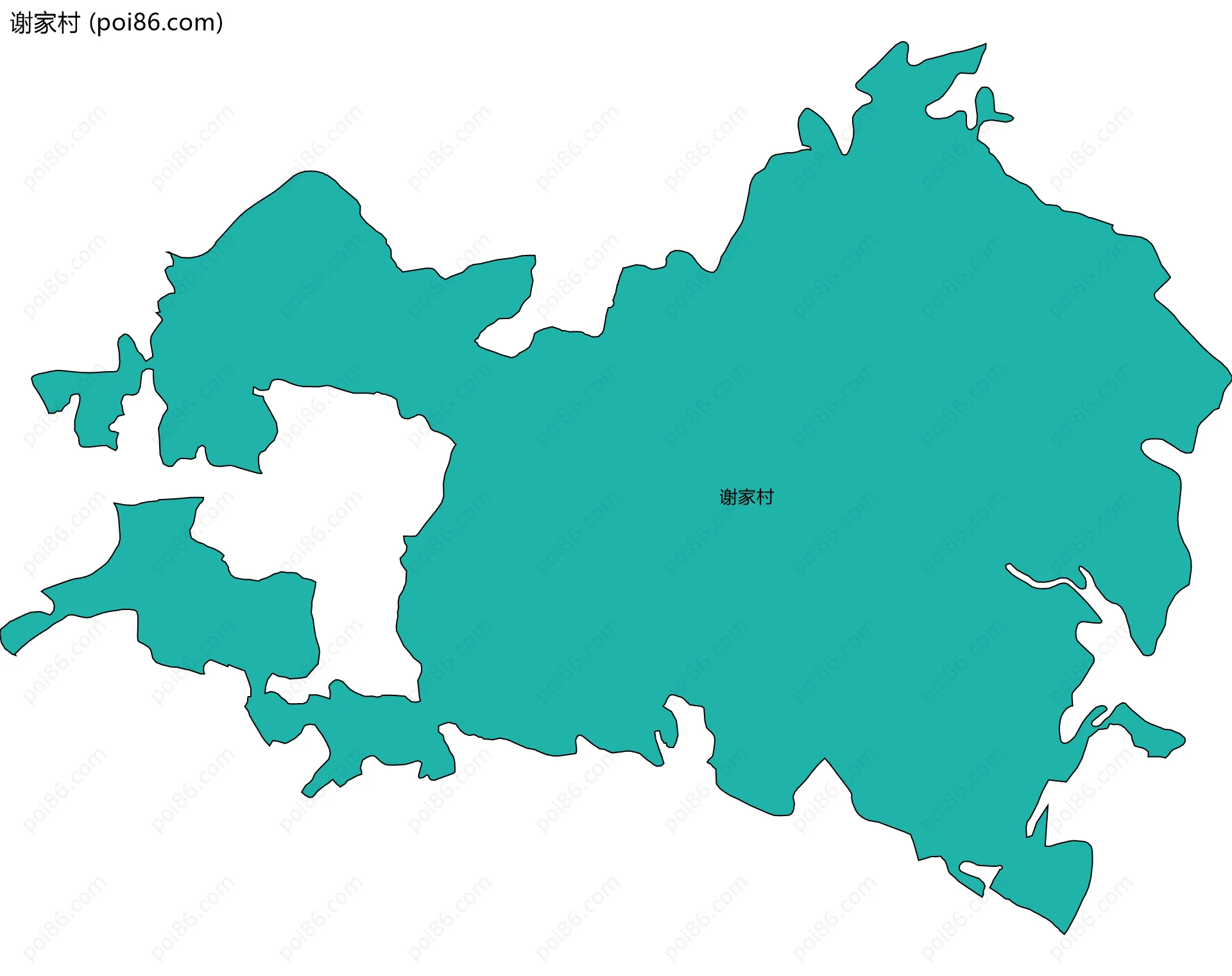 谢家村边界地图