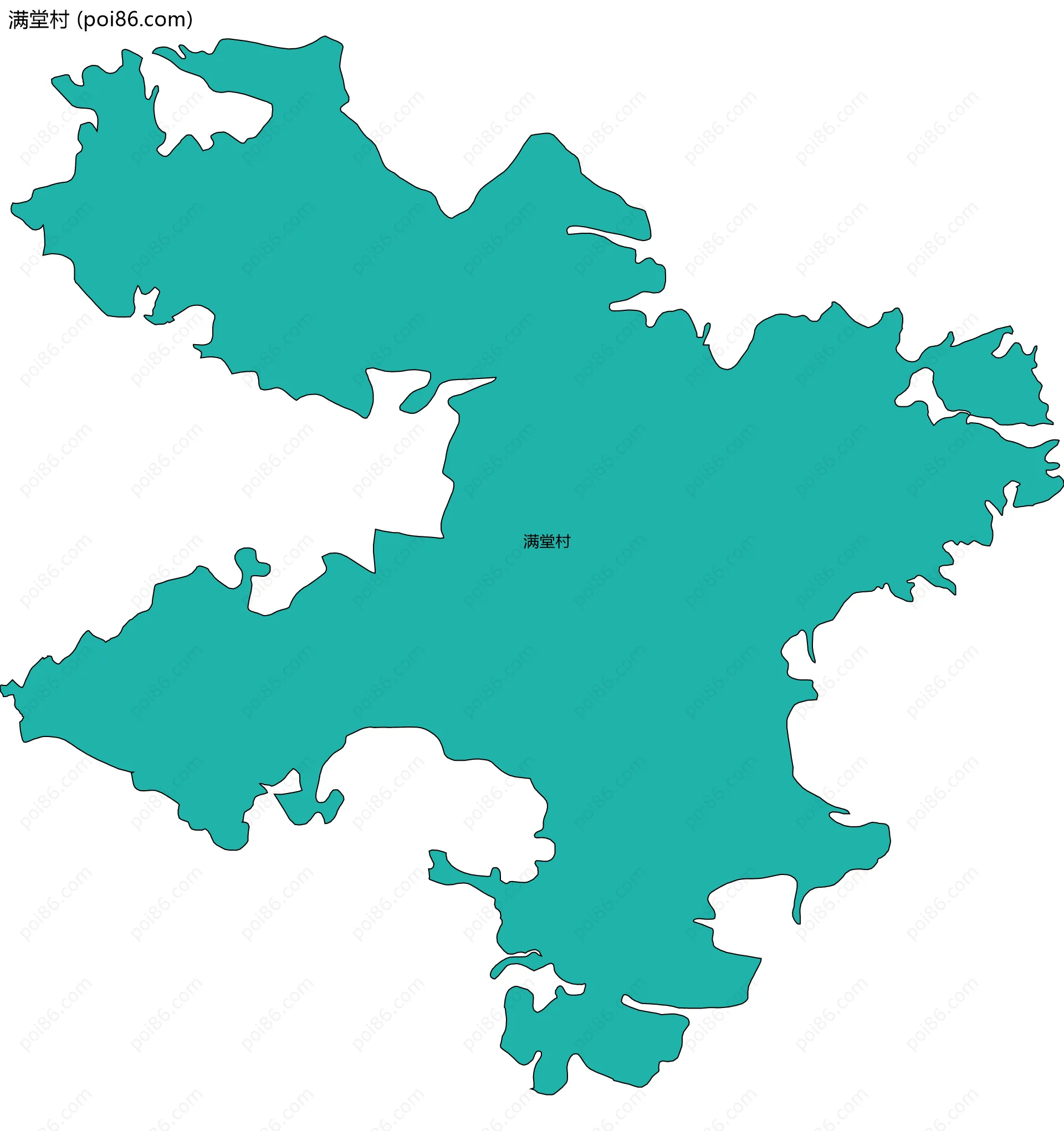 满堂村边界地图