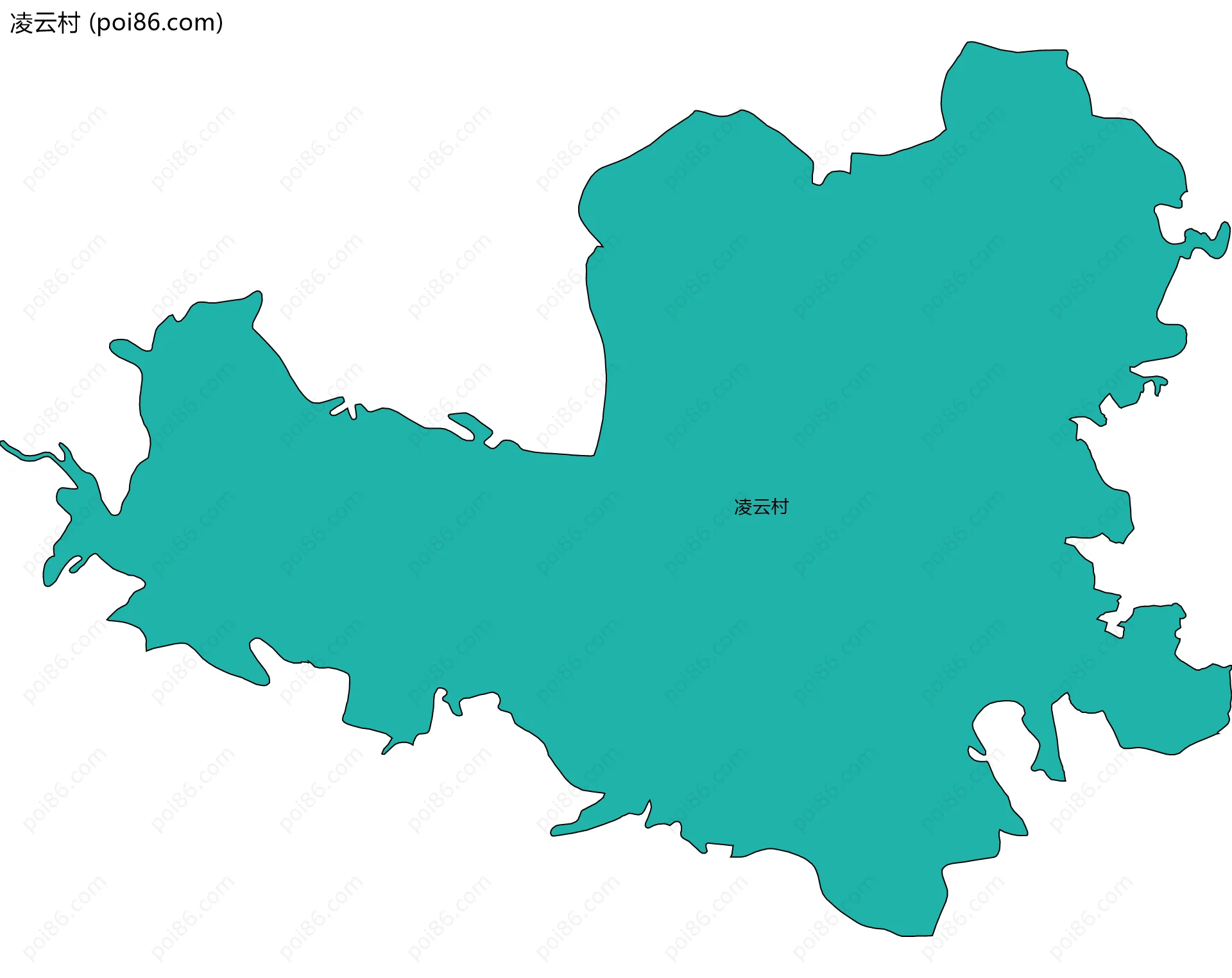 凌云村边界地图