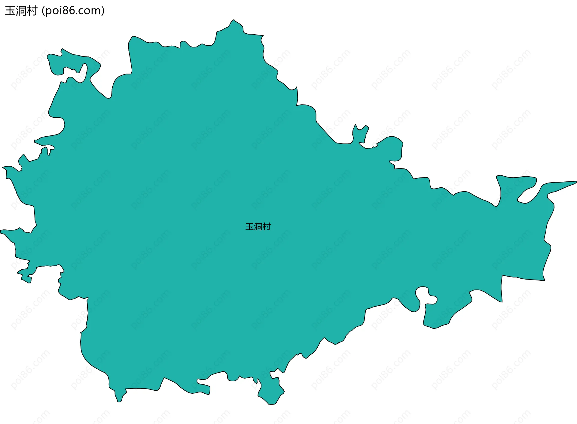 玉洞村边界地图