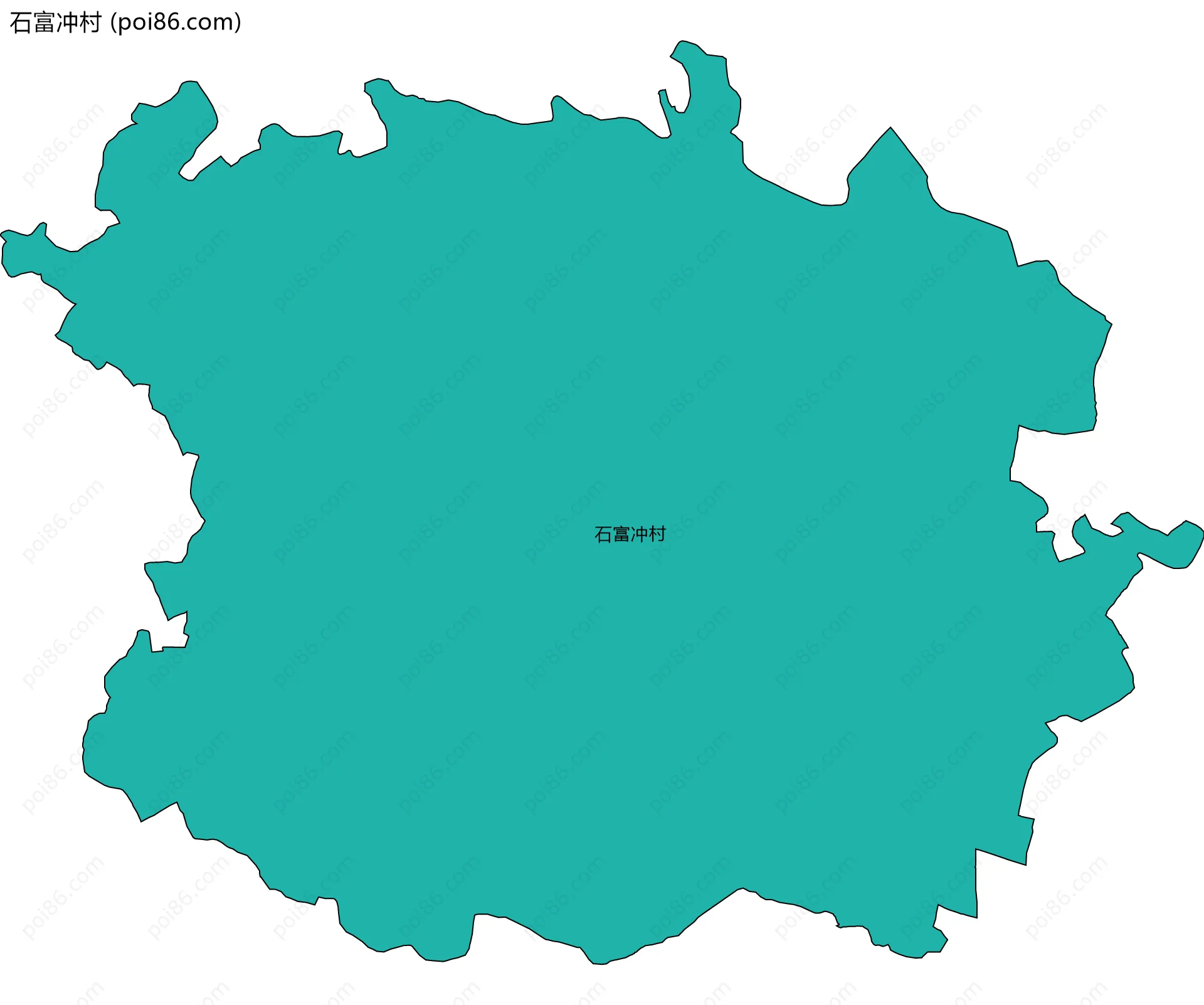 石富冲村边界地图