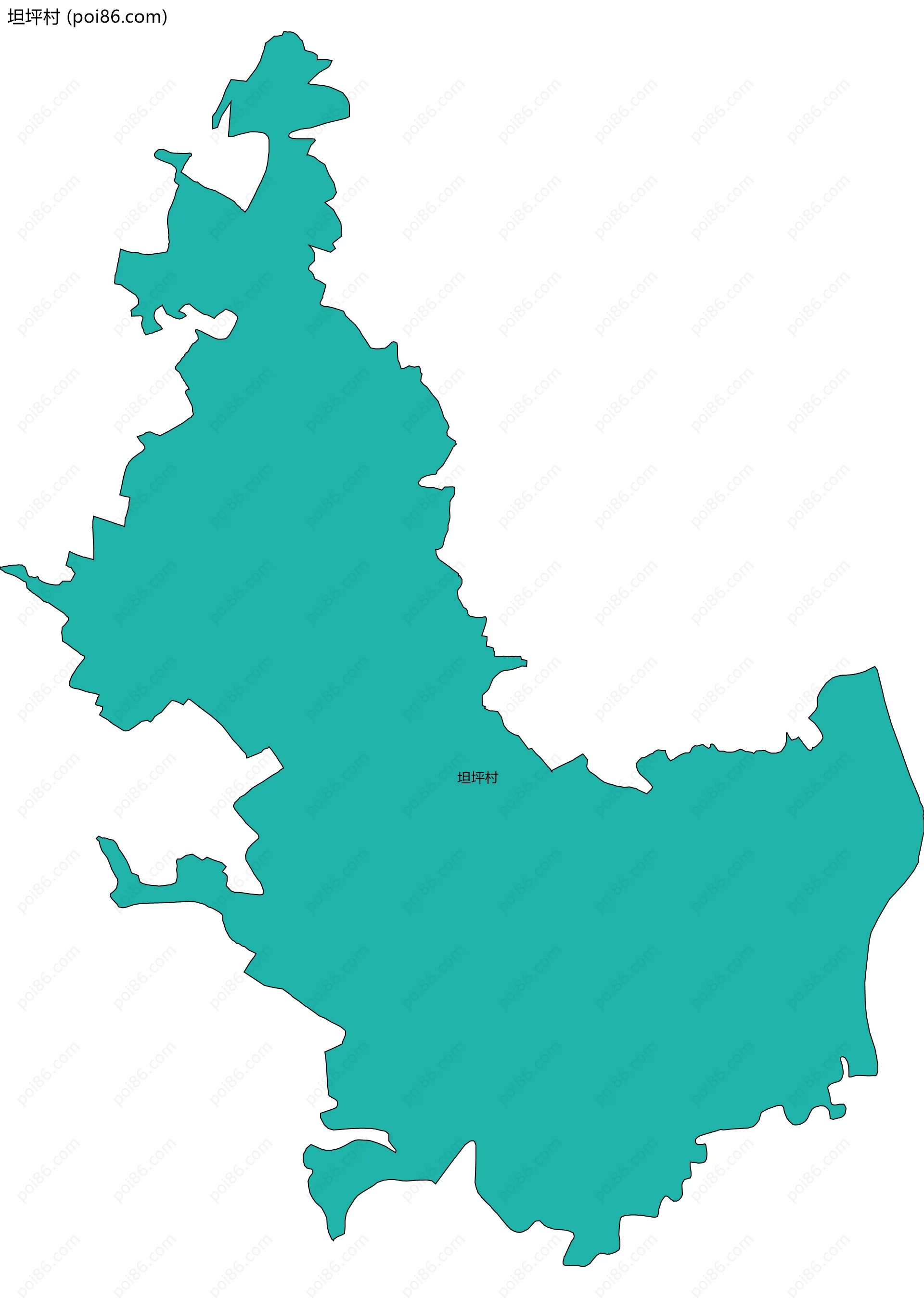 坦坪村边界地图