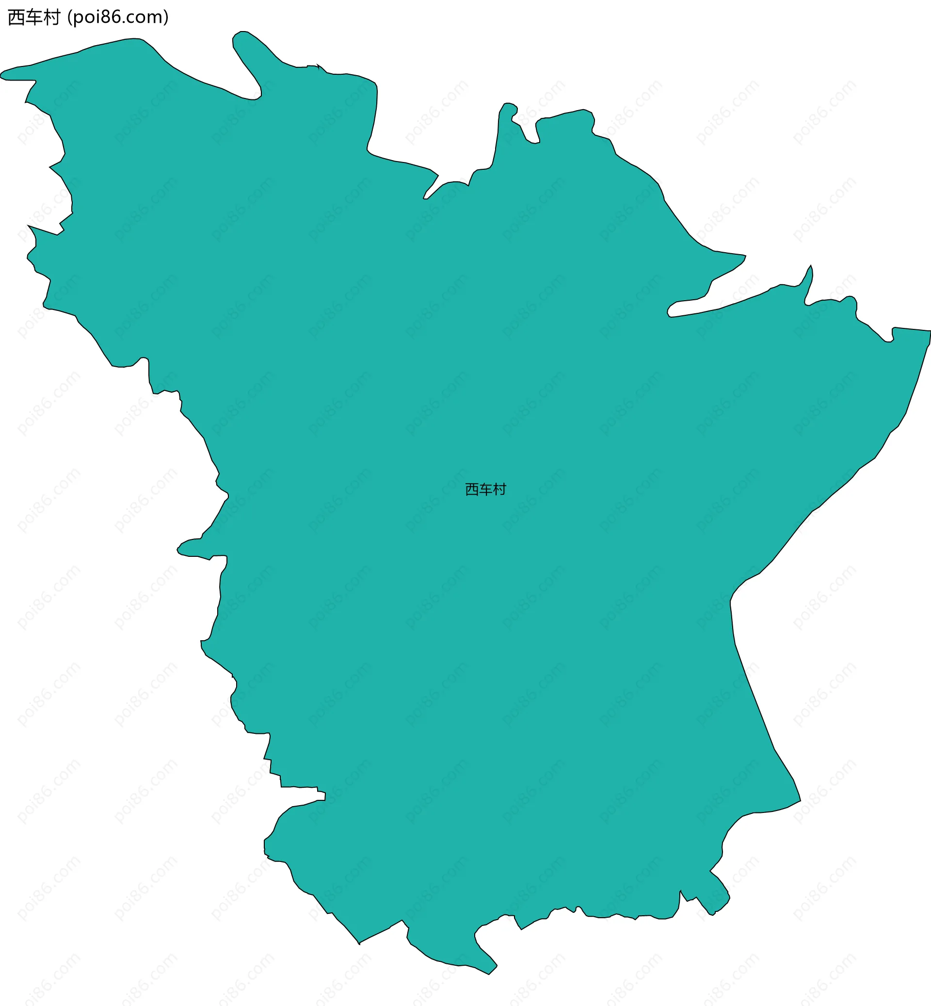 西车村边界地图