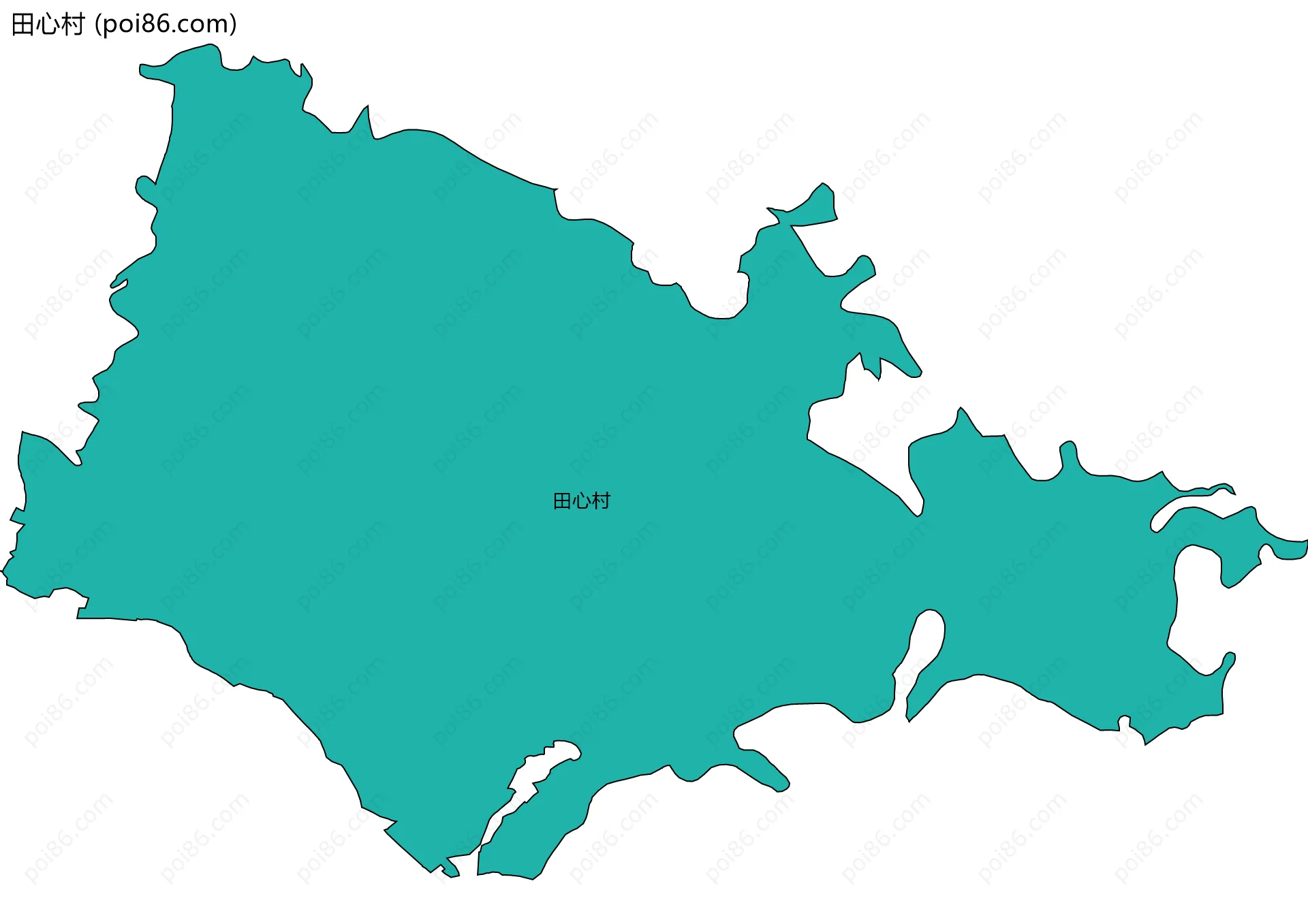 田心村边界地图