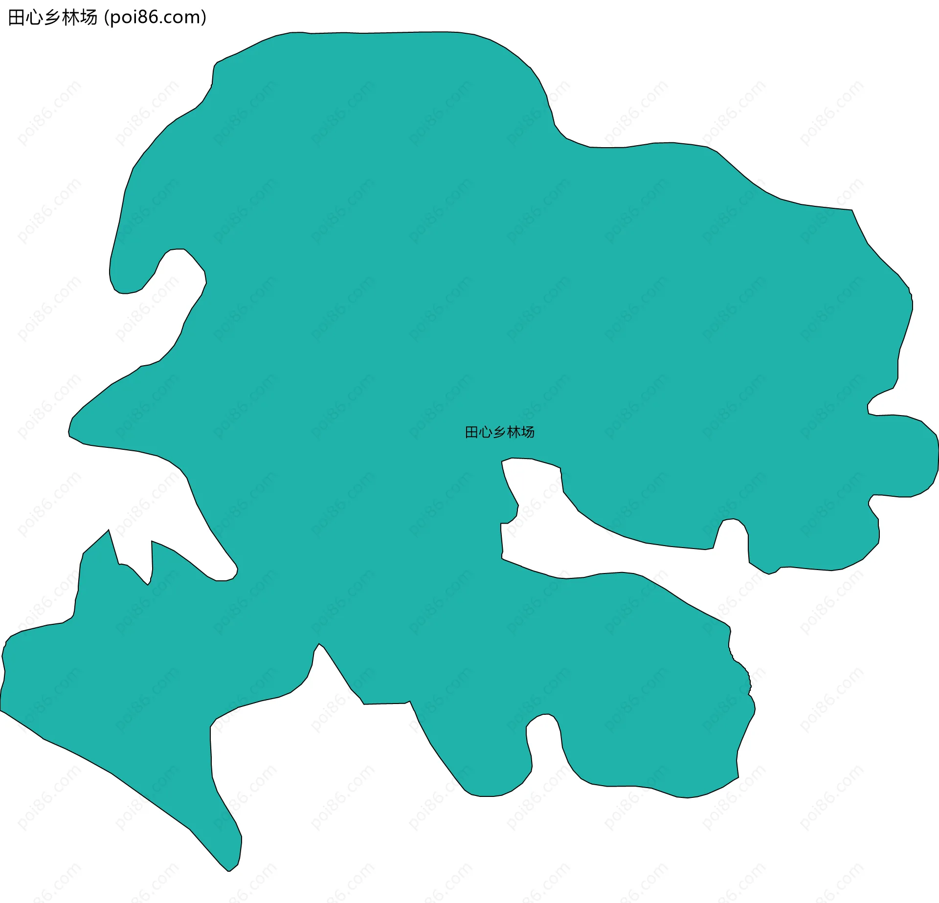 田心乡林场边界地图