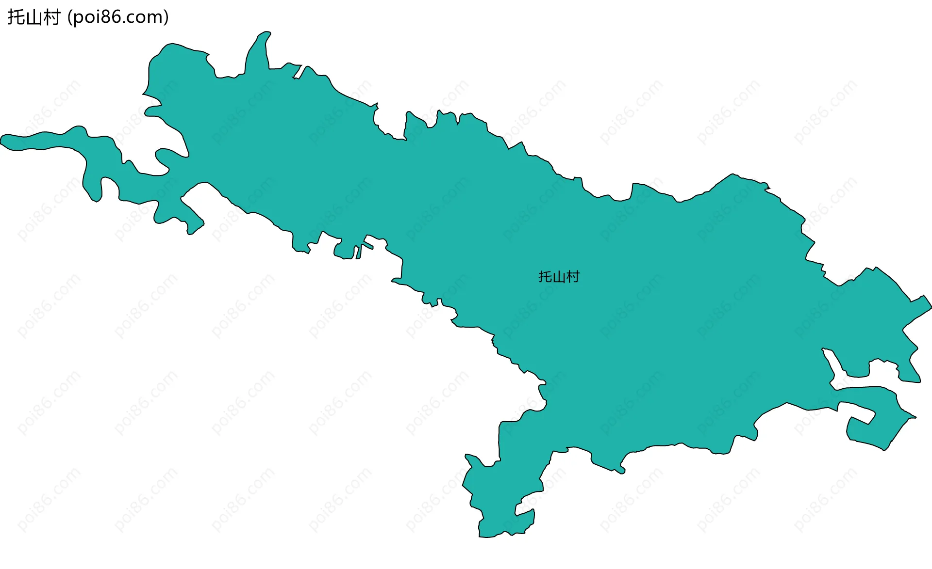 托山村边界地图