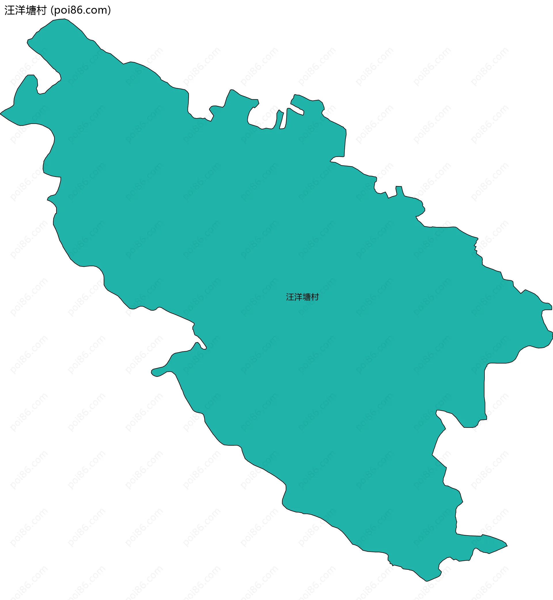 汪洋塘村边界地图