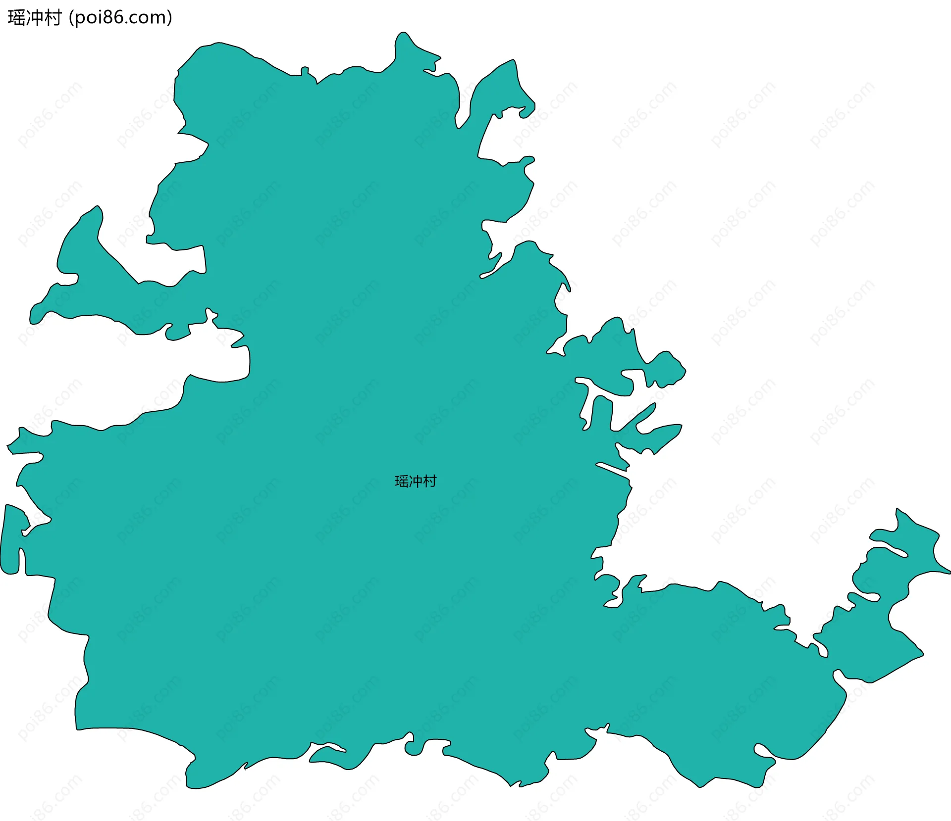 瑶冲村边界地图