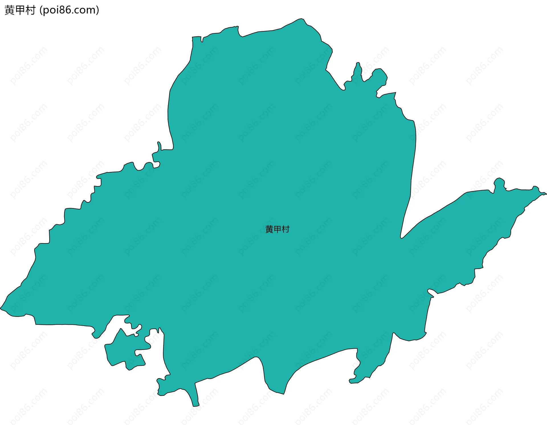 黄甲村边界地图