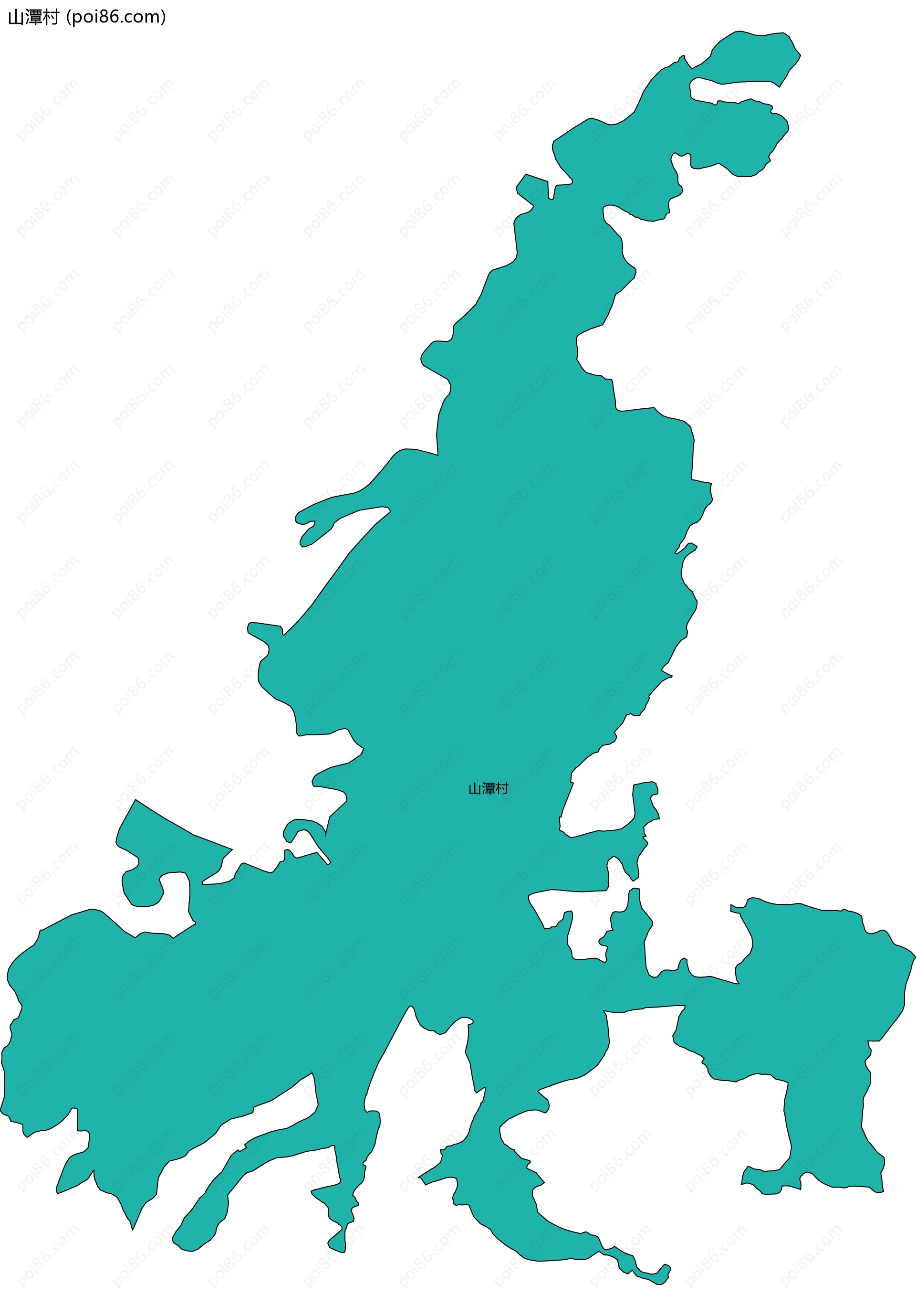 山潭村边界地图