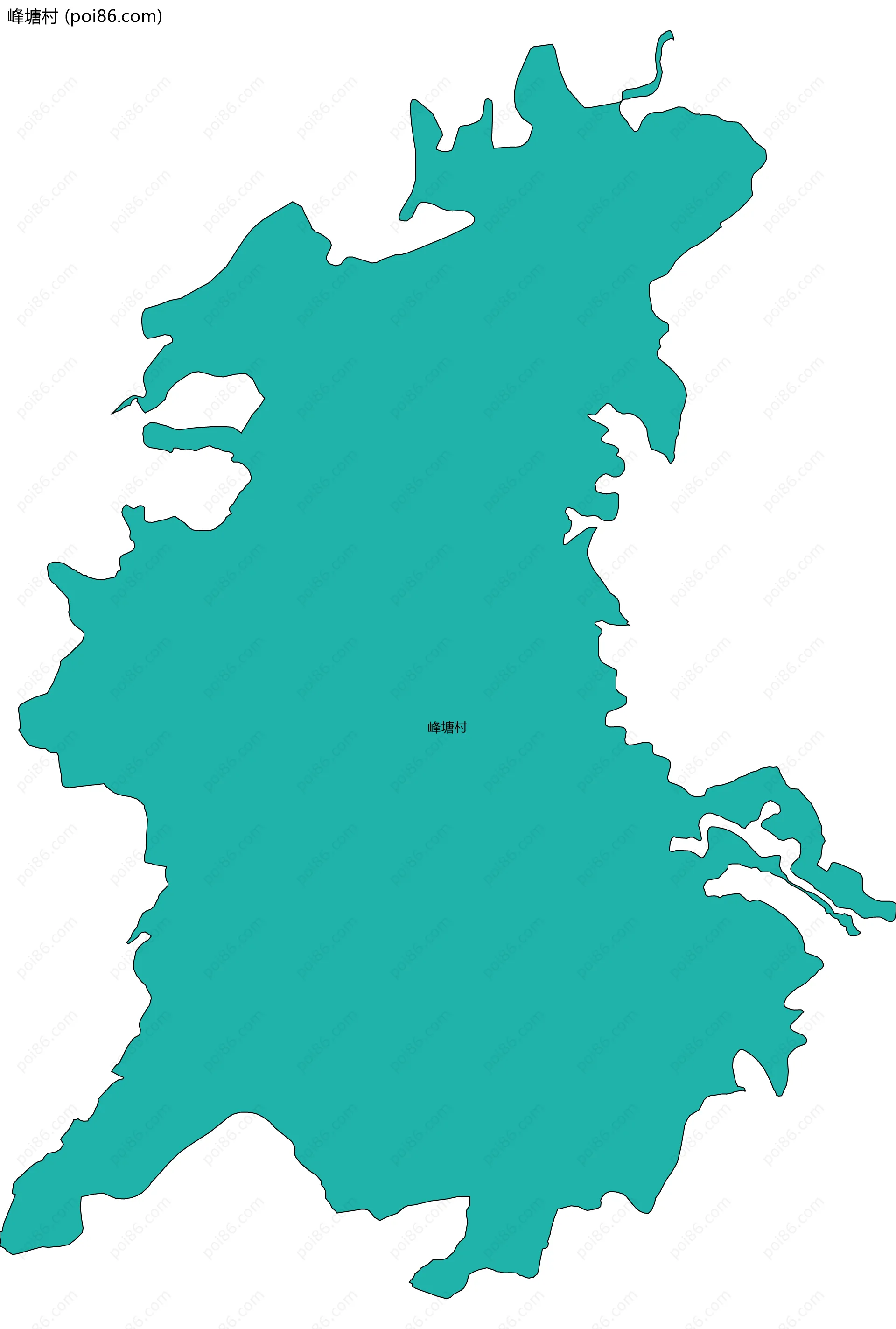 峰塘村边界地图