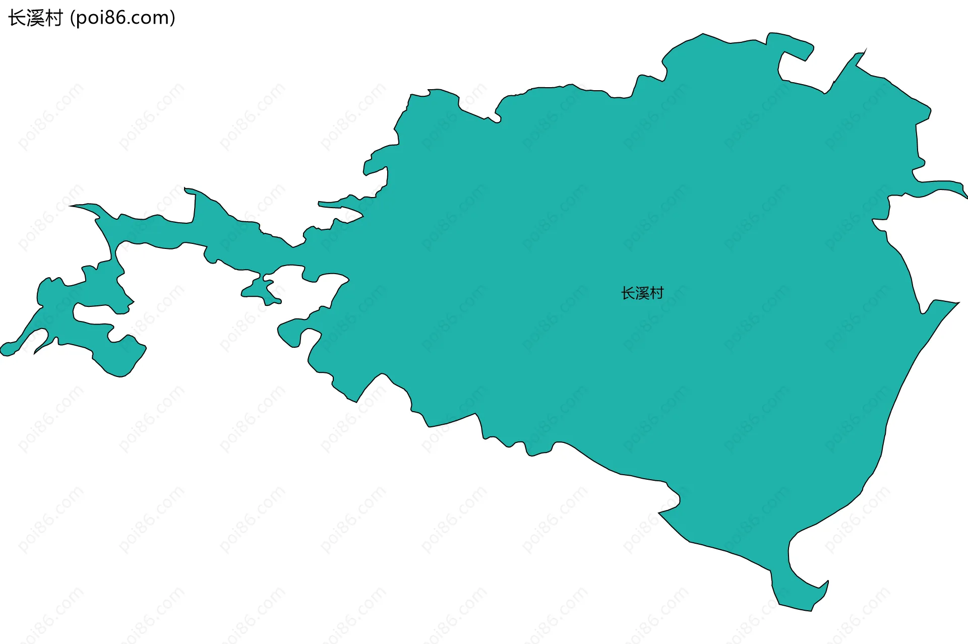 长溪村边界地图