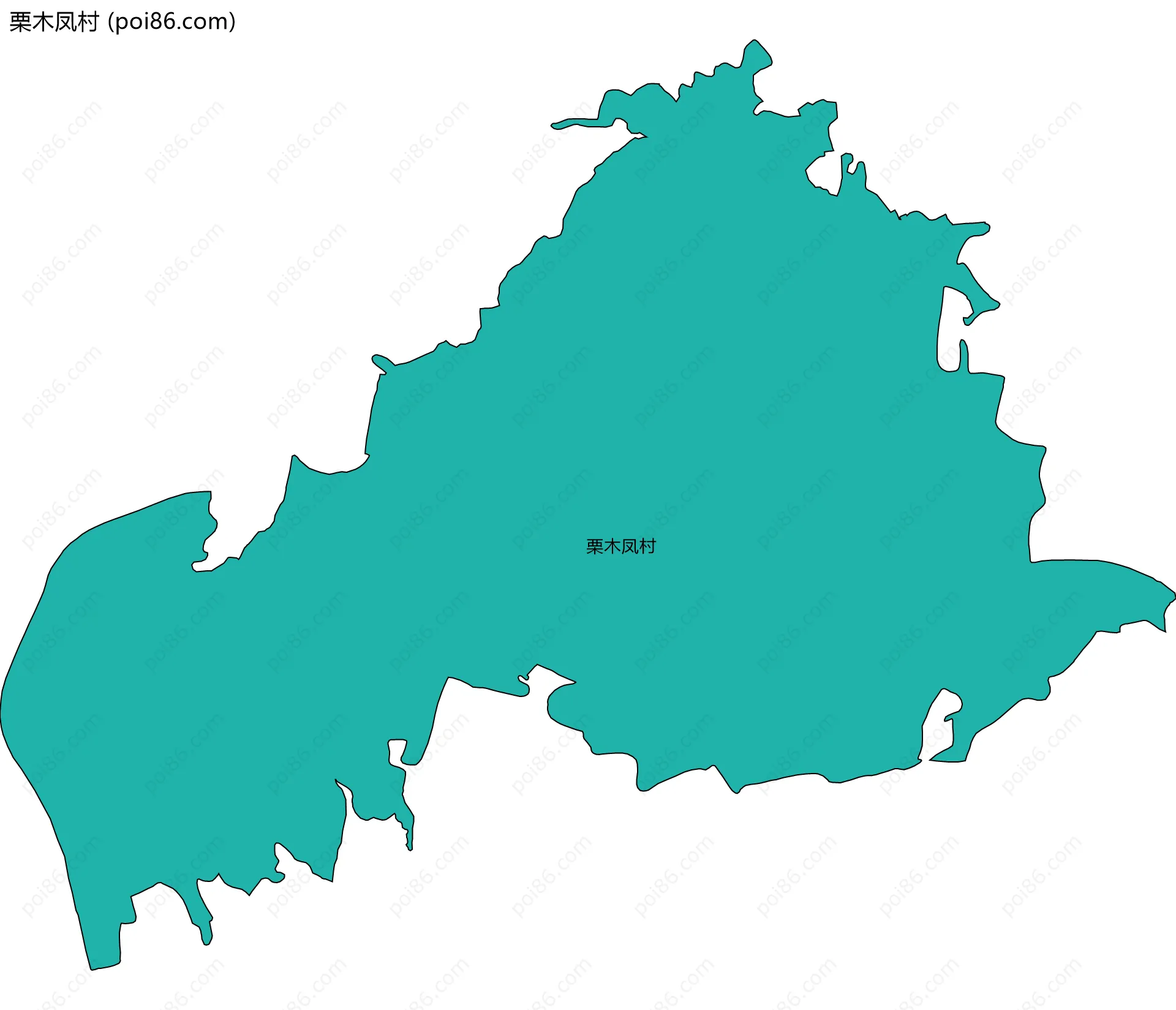 栗木凤村边界地图