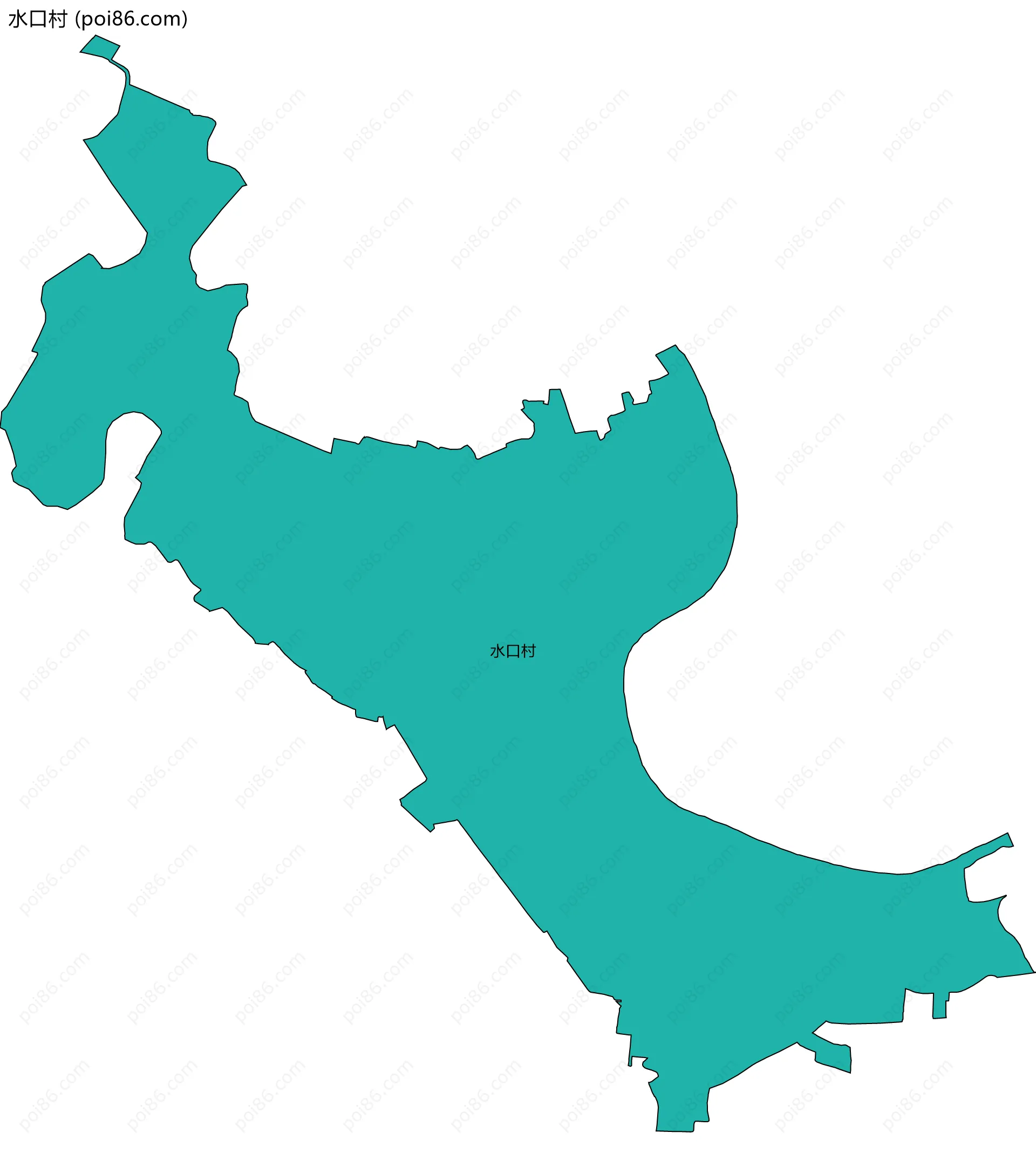 水口村边界地图