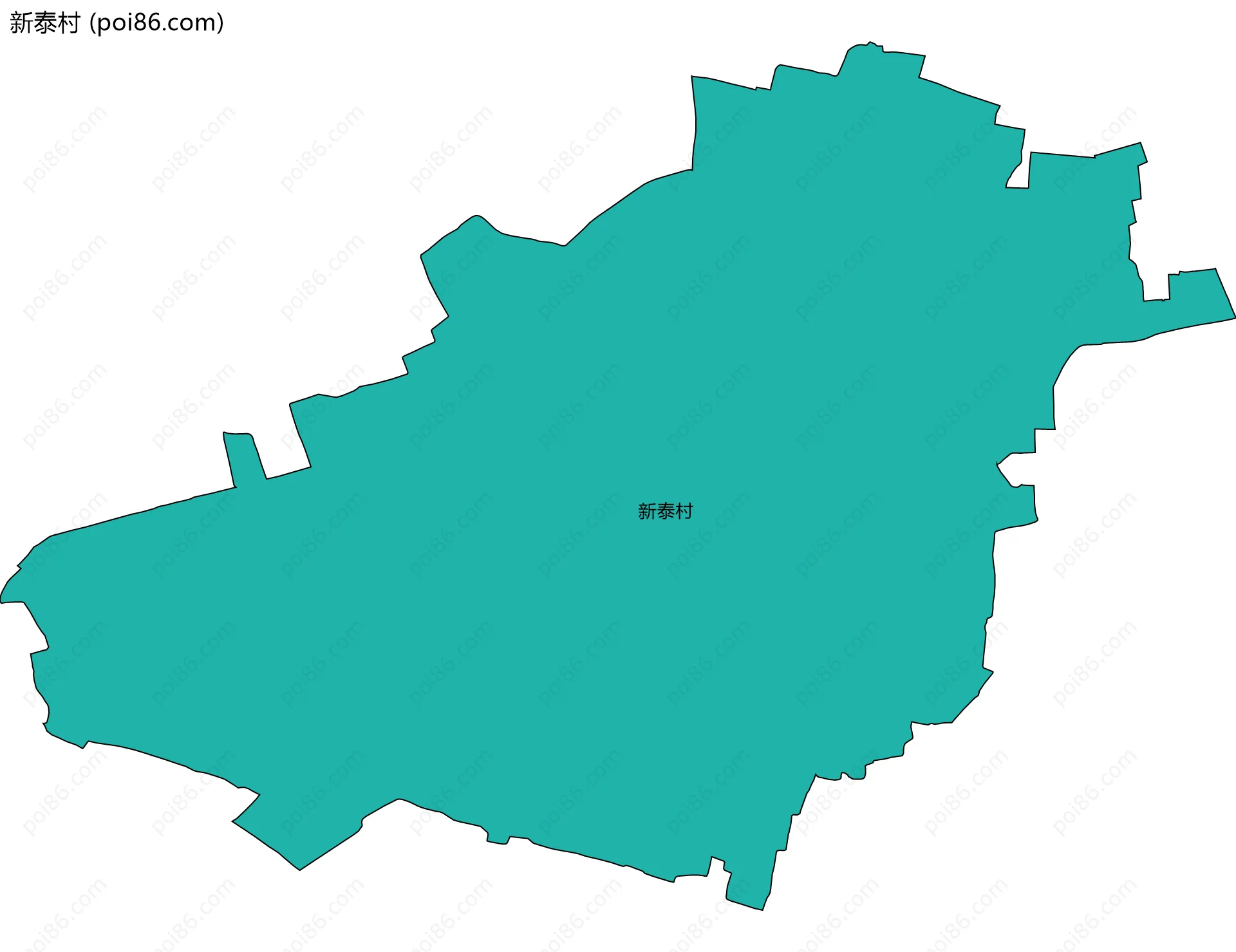 新泰村边界地图