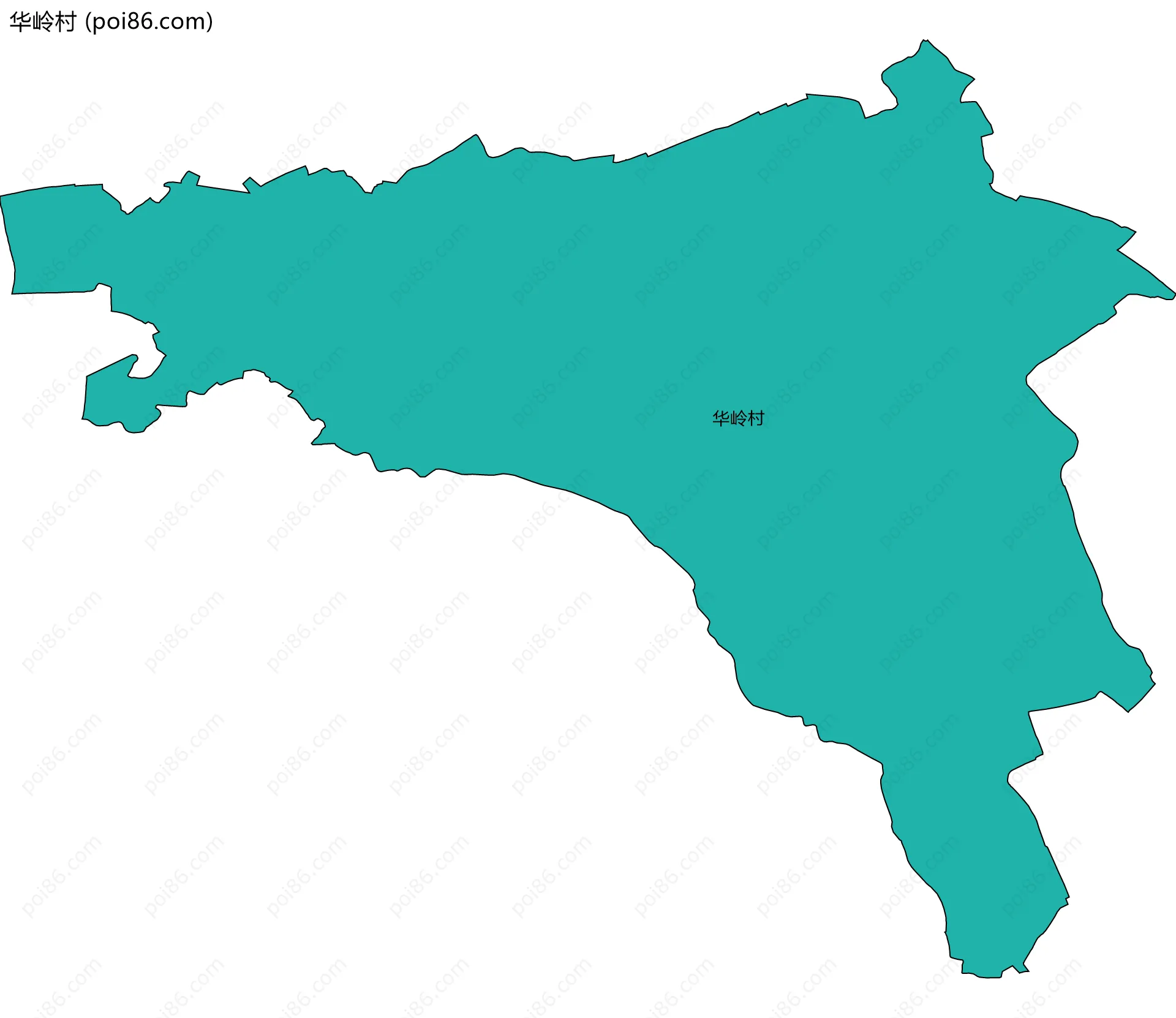 华岭村边界地图
