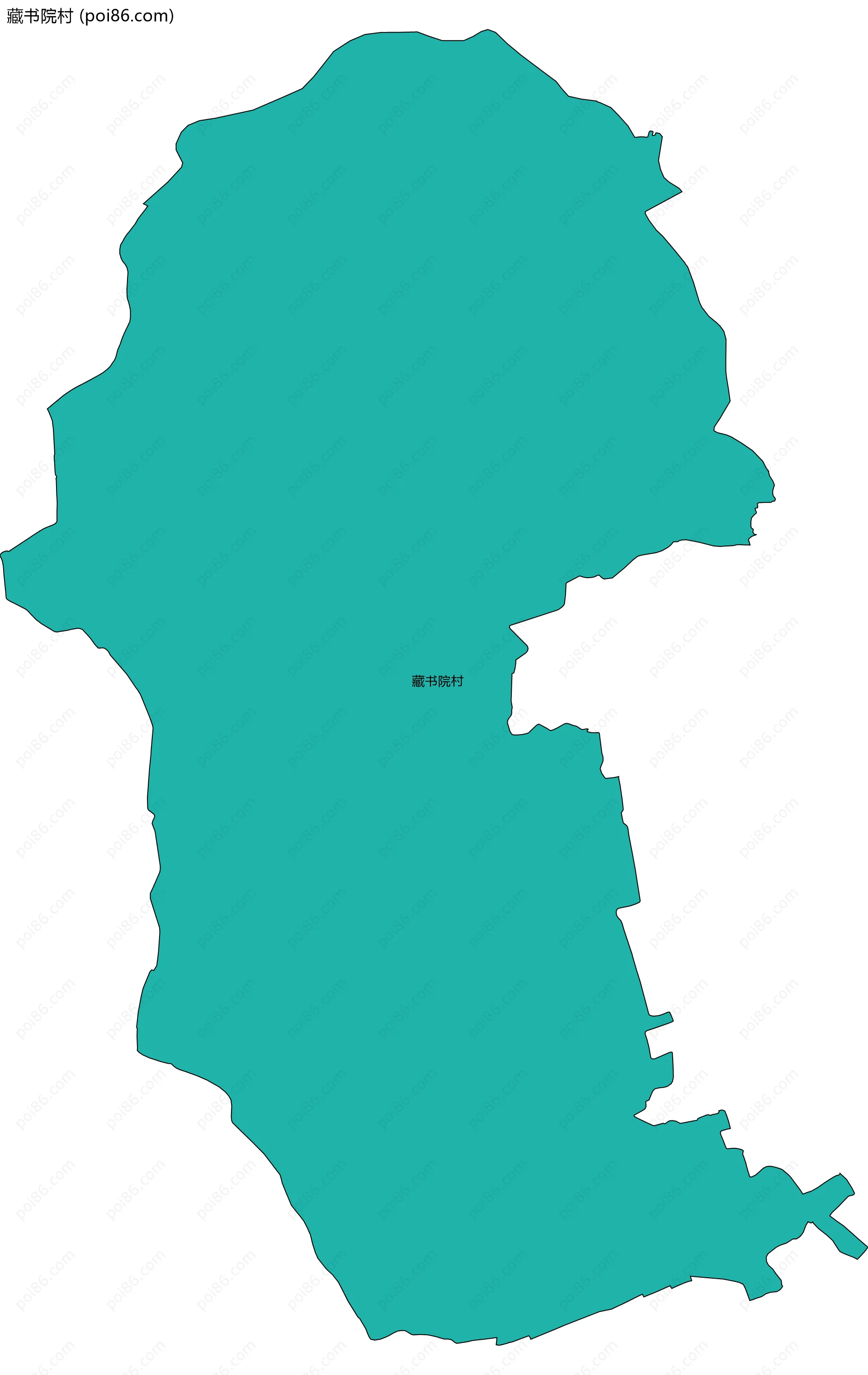 藏书院村边界地图