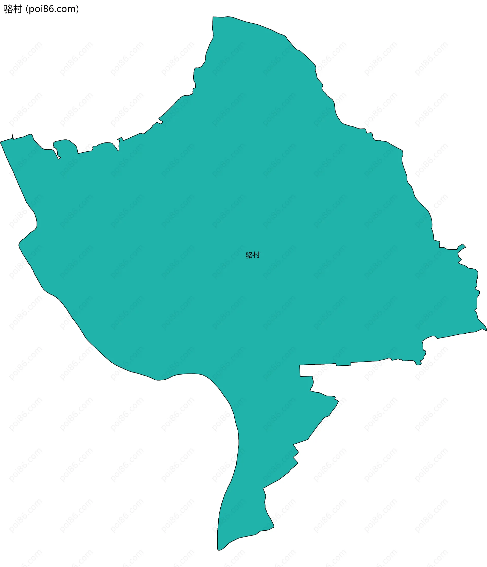 骆村边界地图
