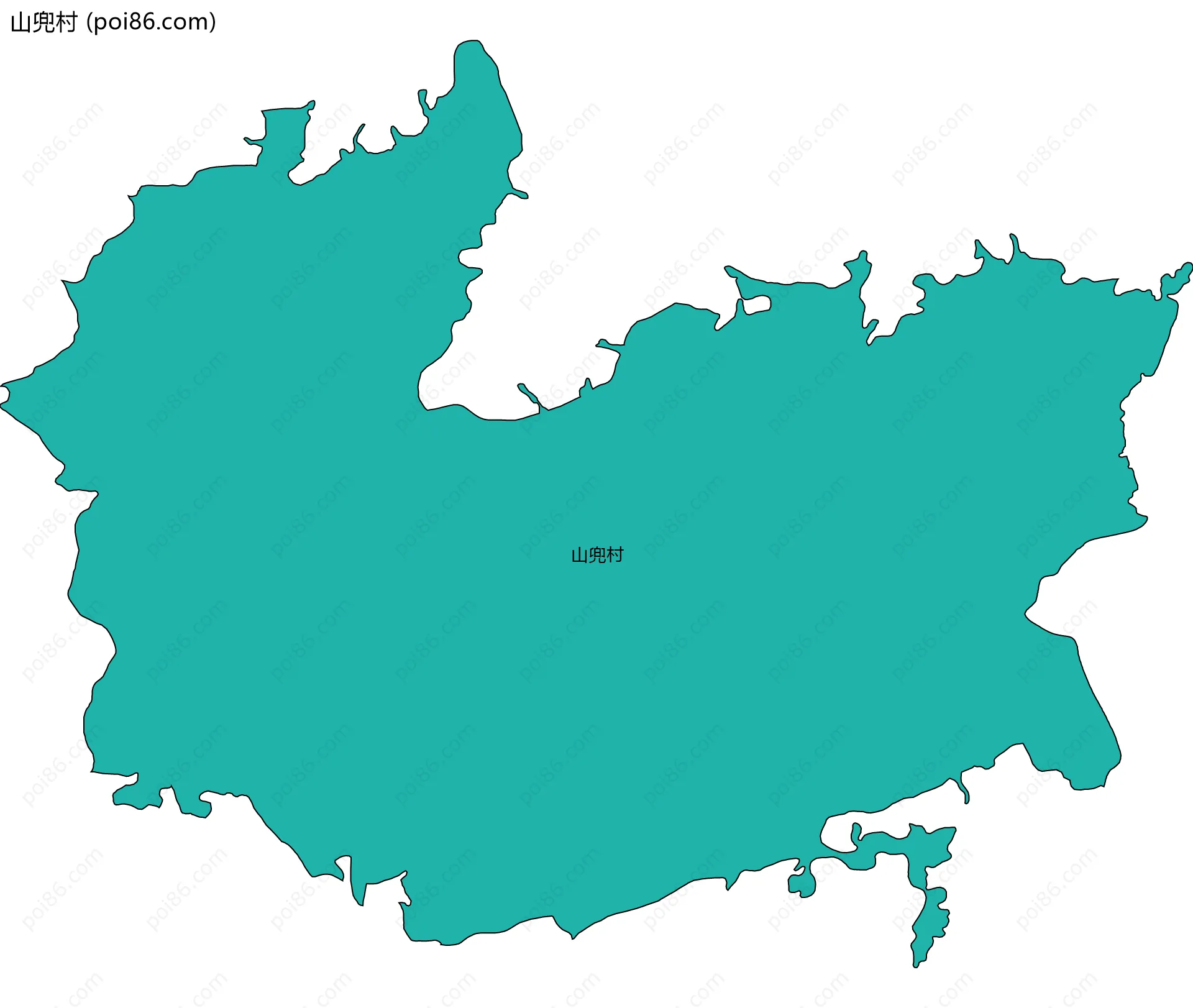 山兜村边界地图