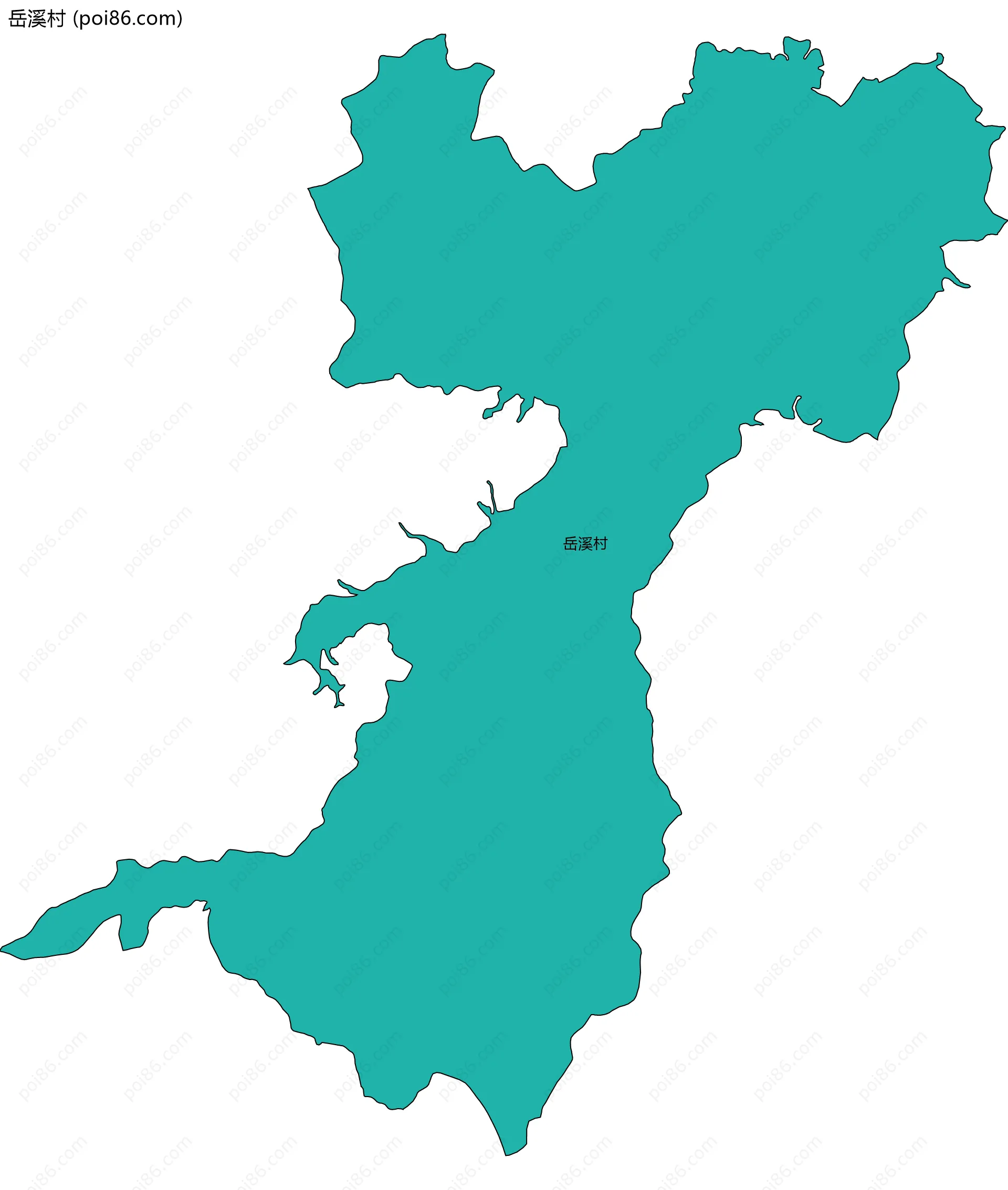 岳溪村边界地图
