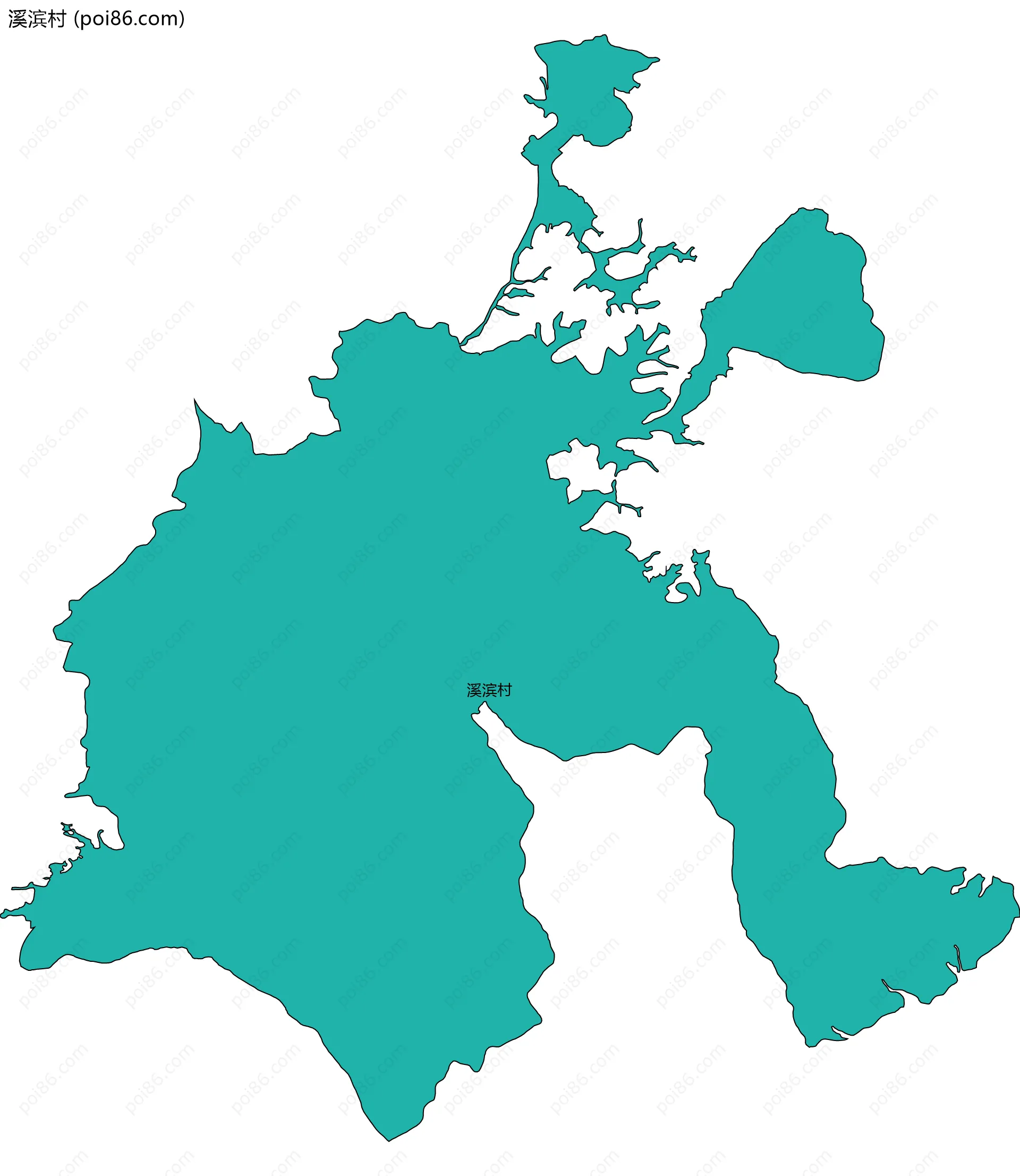 溪滨村边界地图