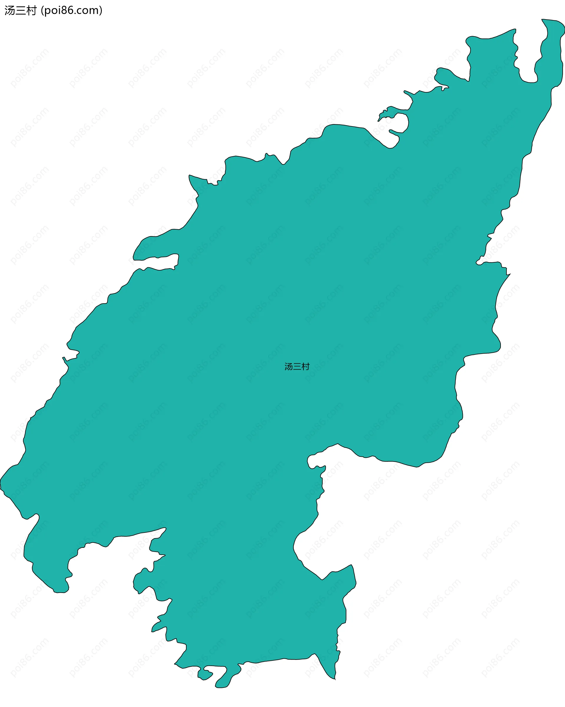 汤三村边界地图