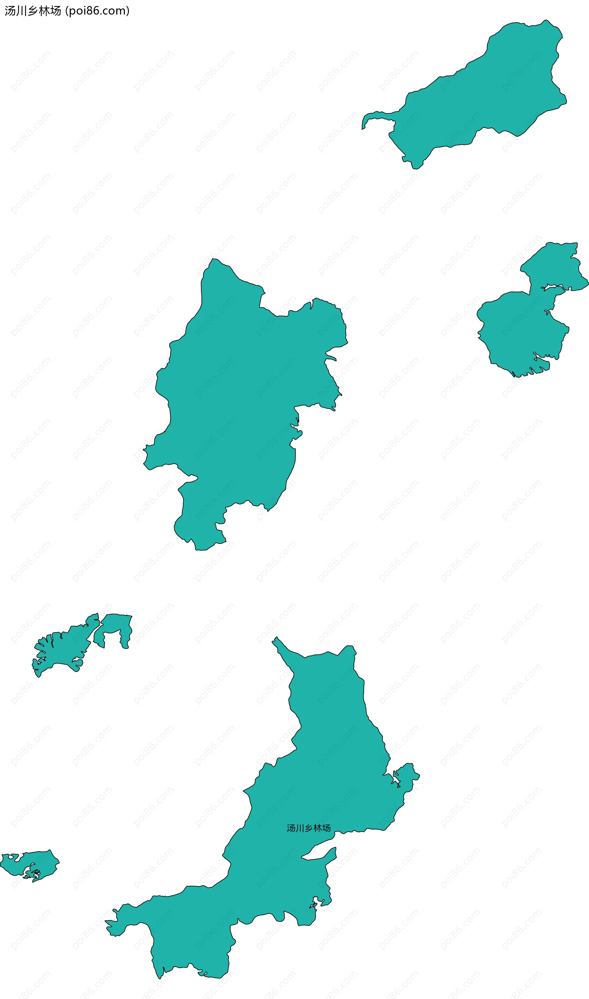 汤川乡林场边界地图