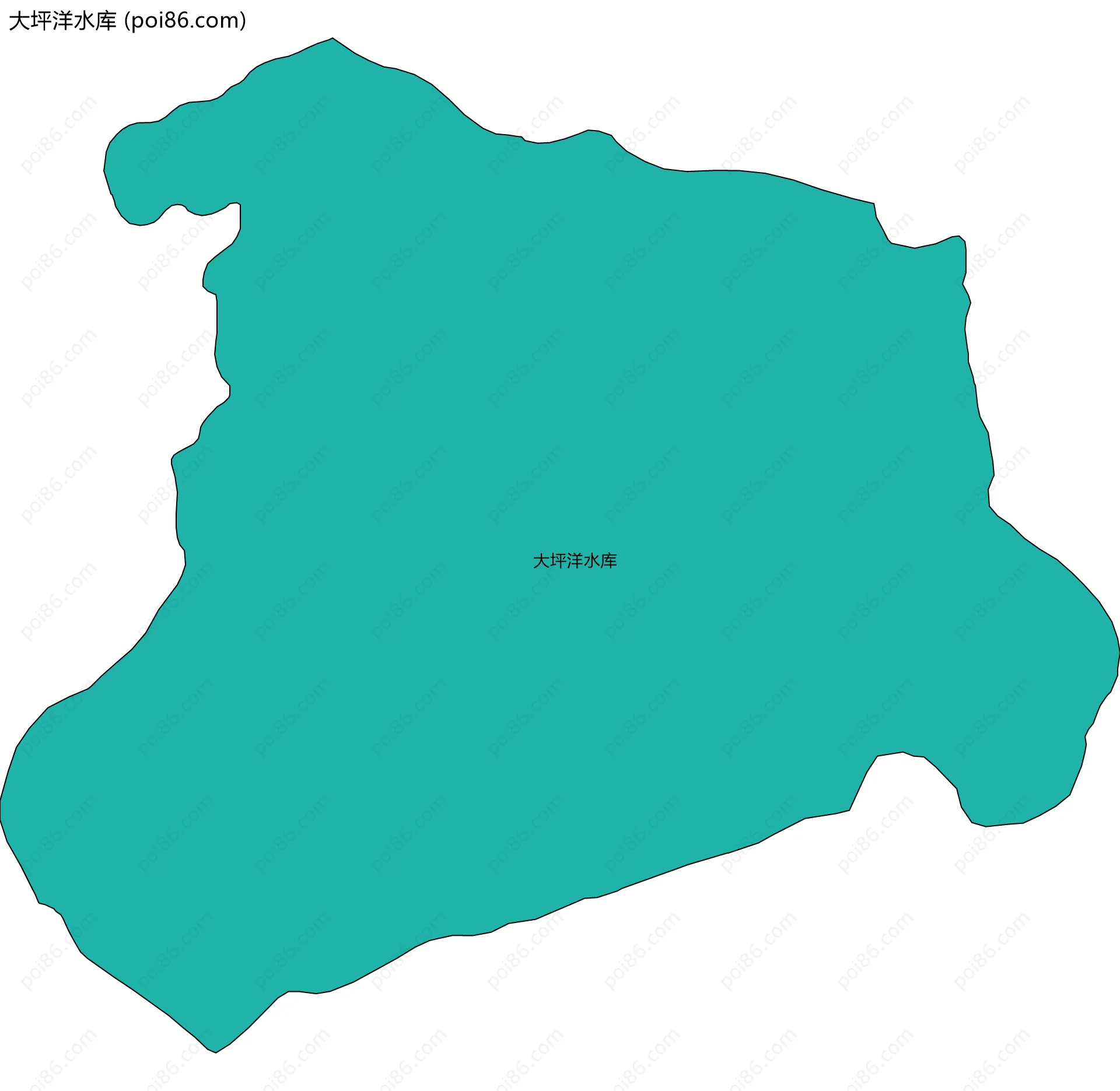 大坪洋水库边界地图