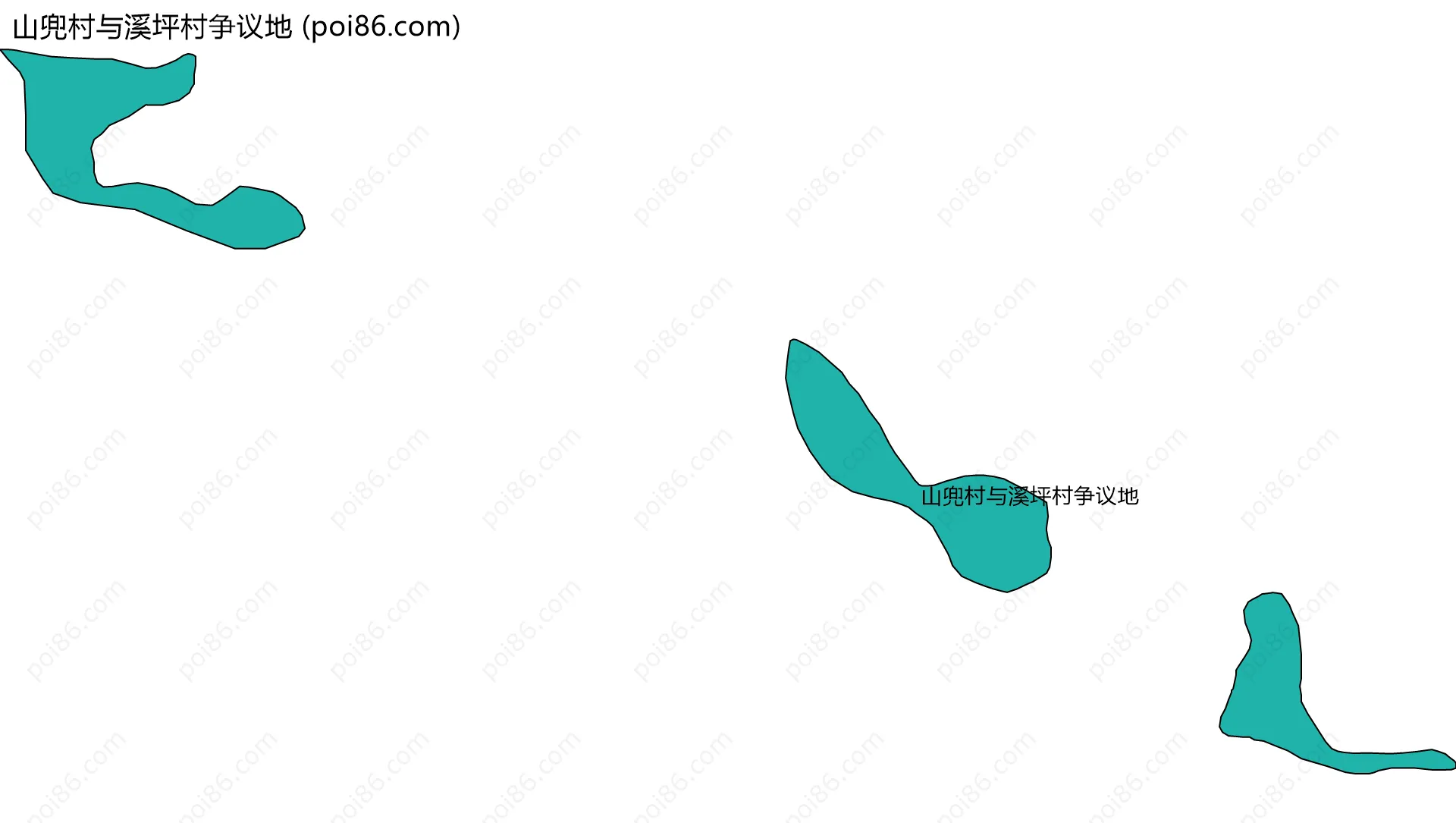 山兜村与溪坪村争议地边界地图