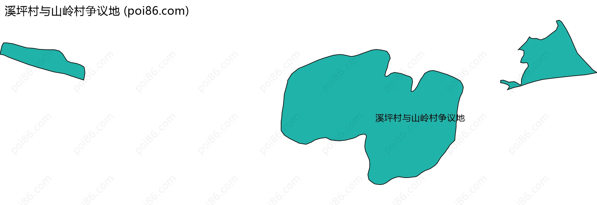 溪坪村与山岭村争议地边界地图