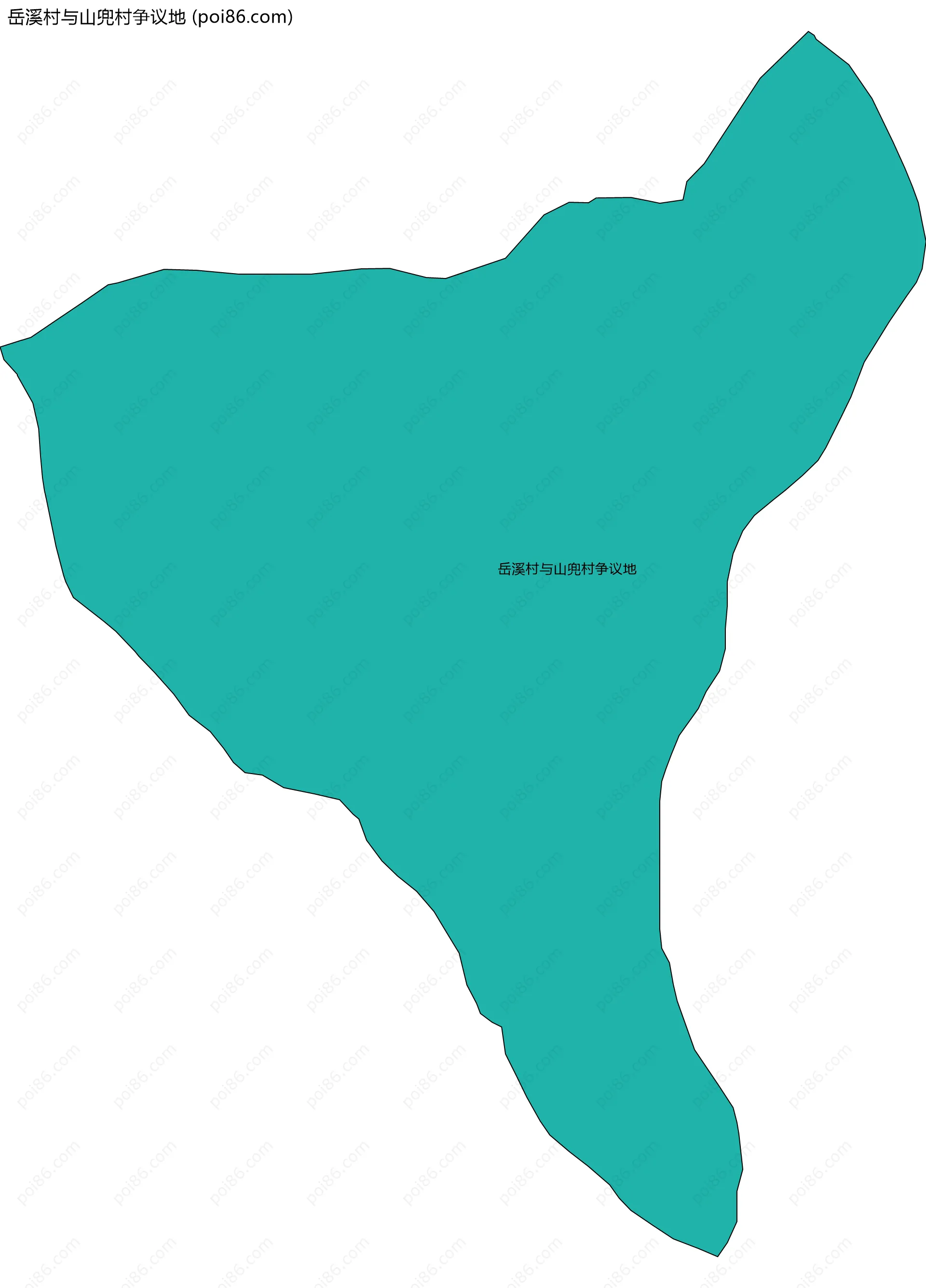 岳溪村与山兜村争议地边界地图