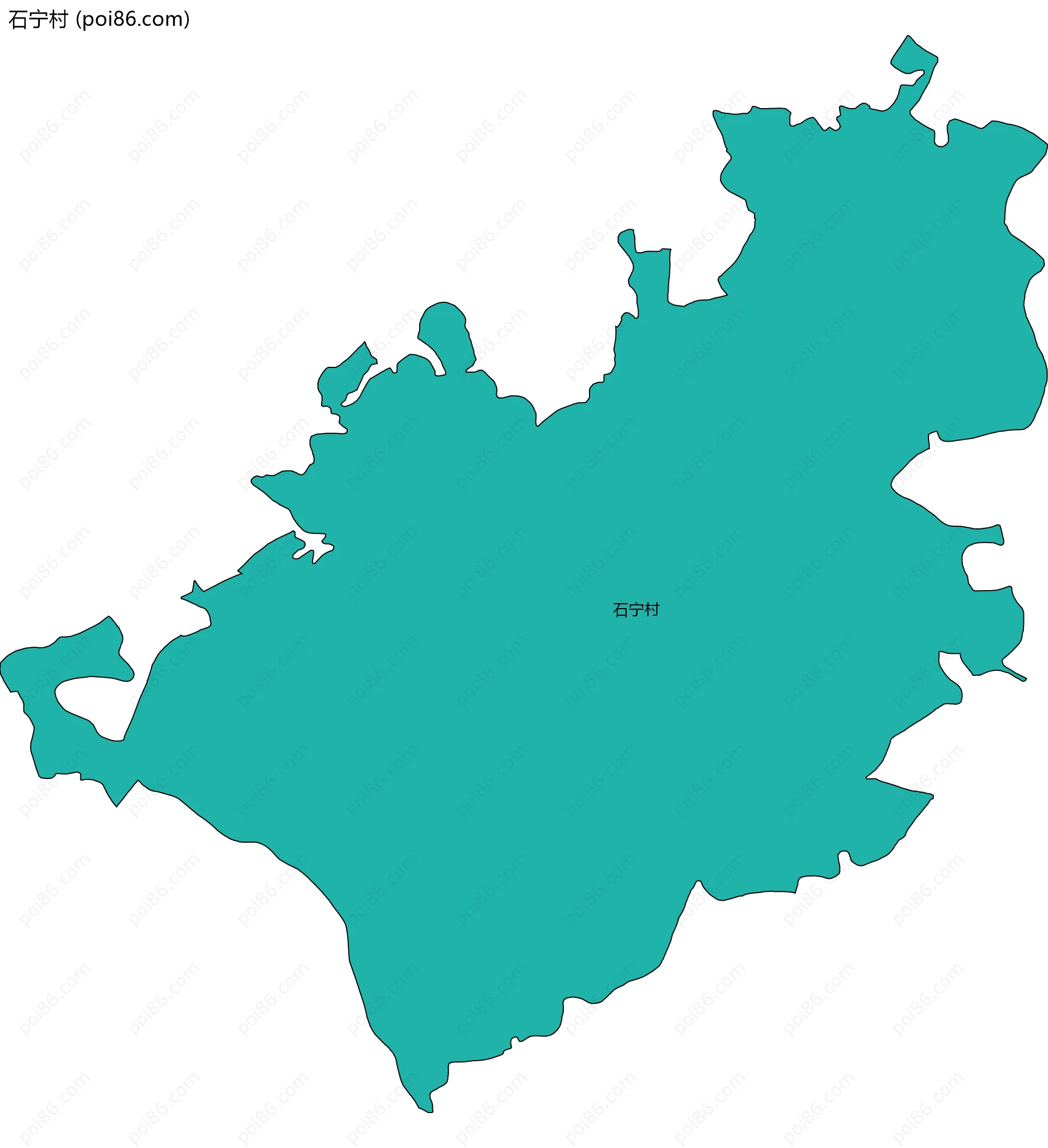 石宁村边界地图