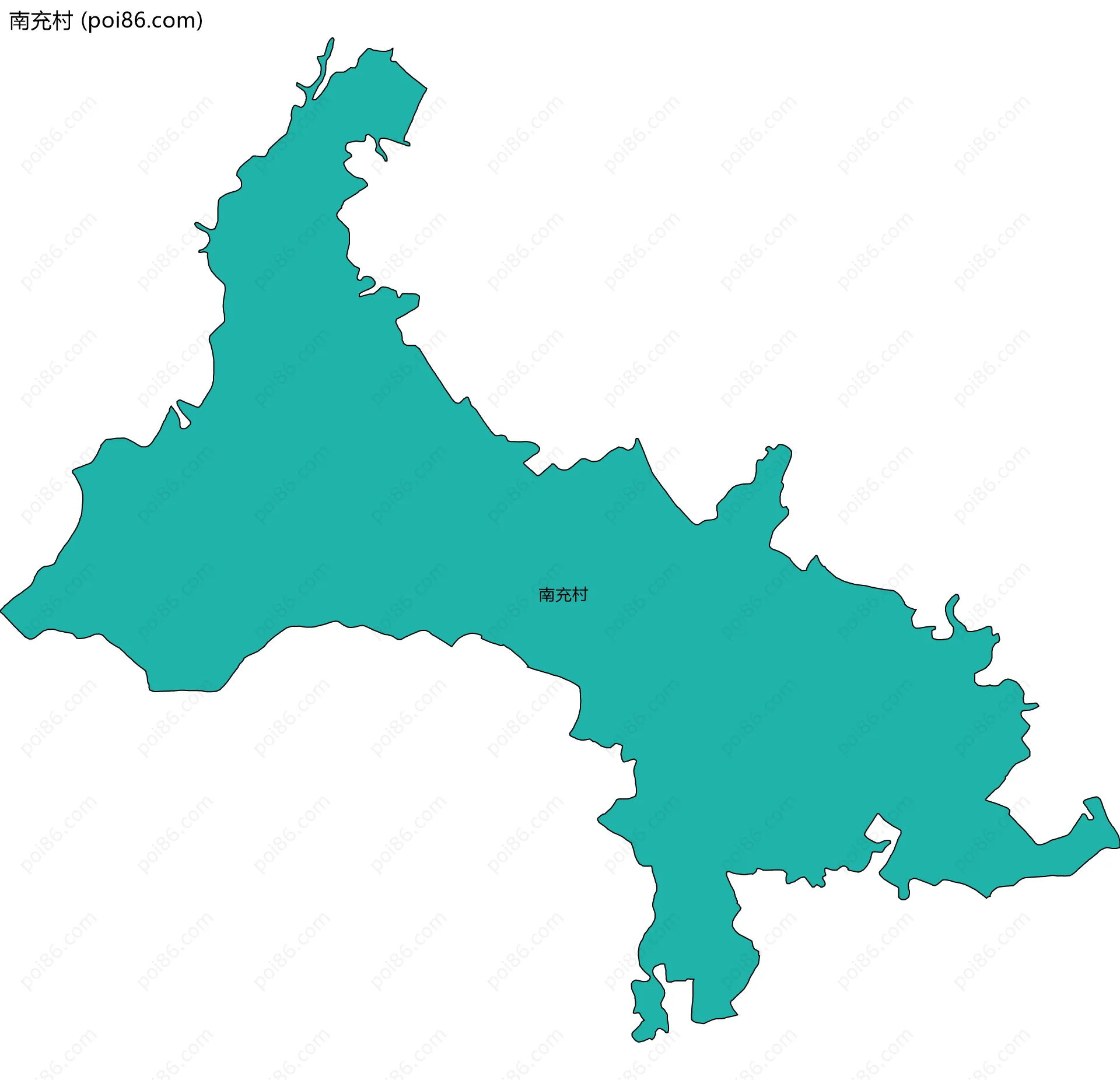 南充村边界地图