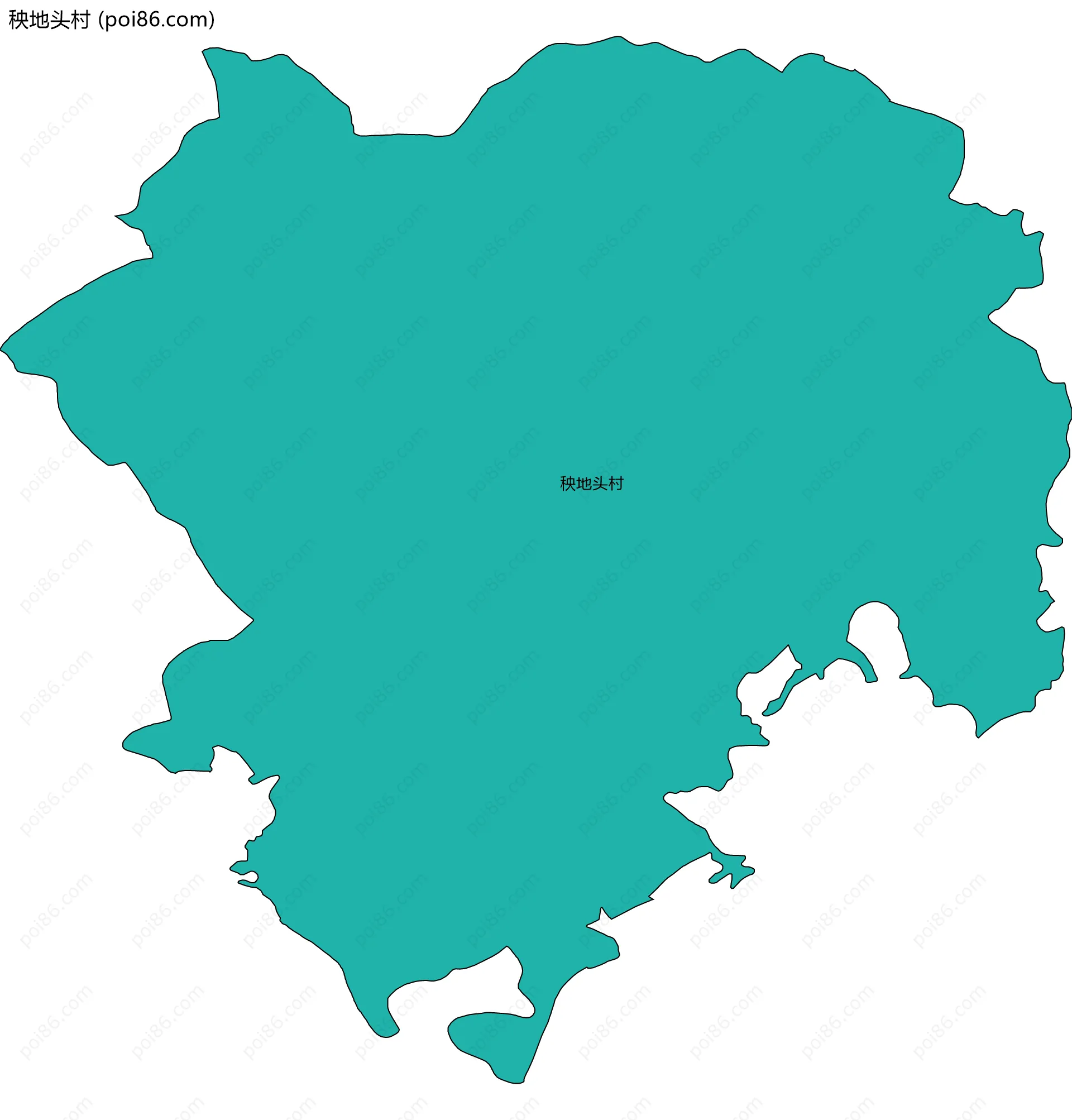 秧地头村边界地图