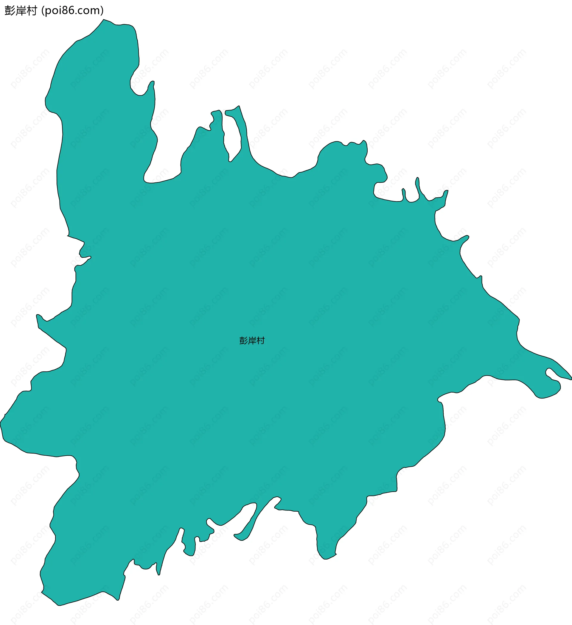 彭岸村边界地图