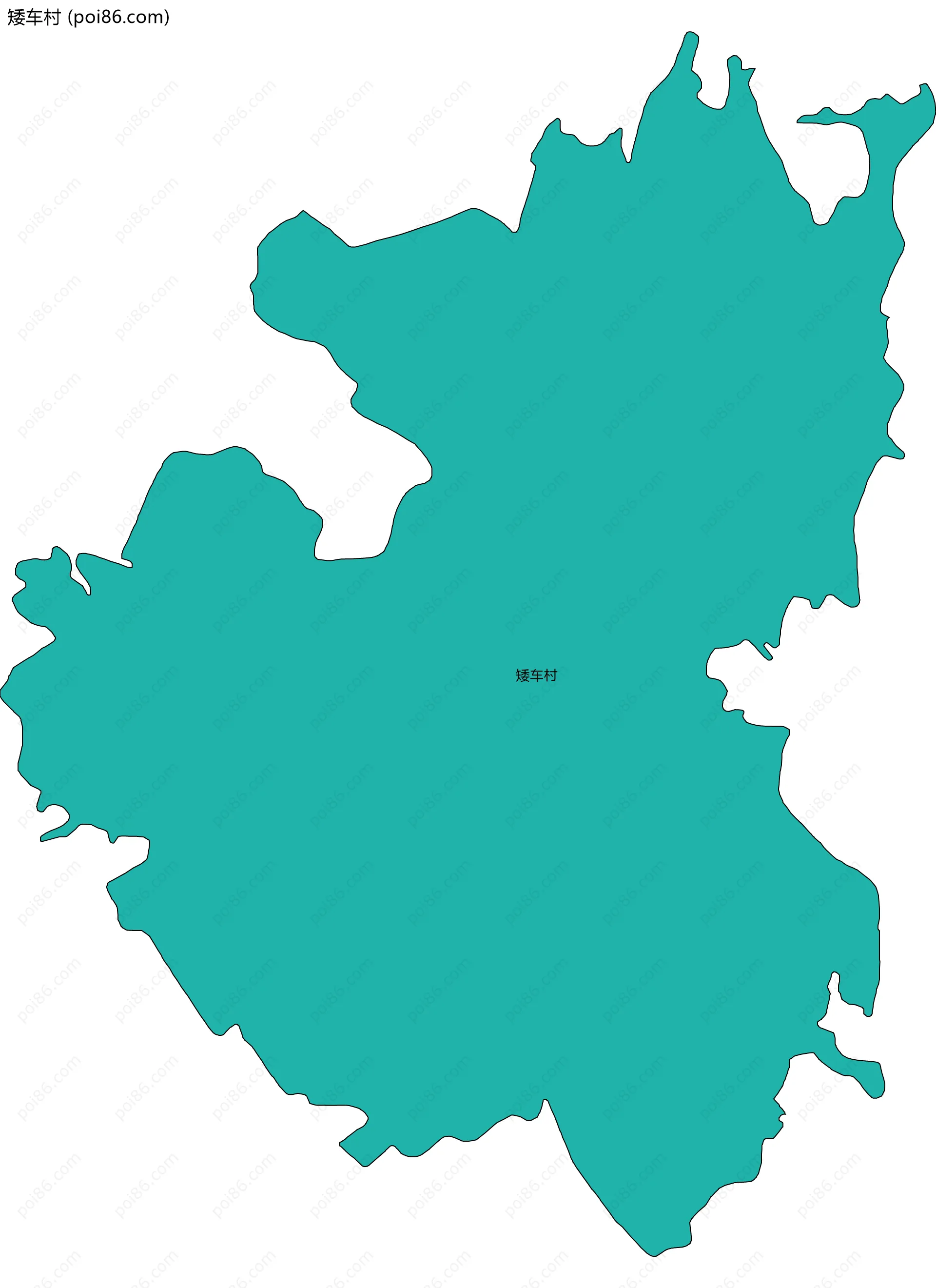 矮车村边界地图