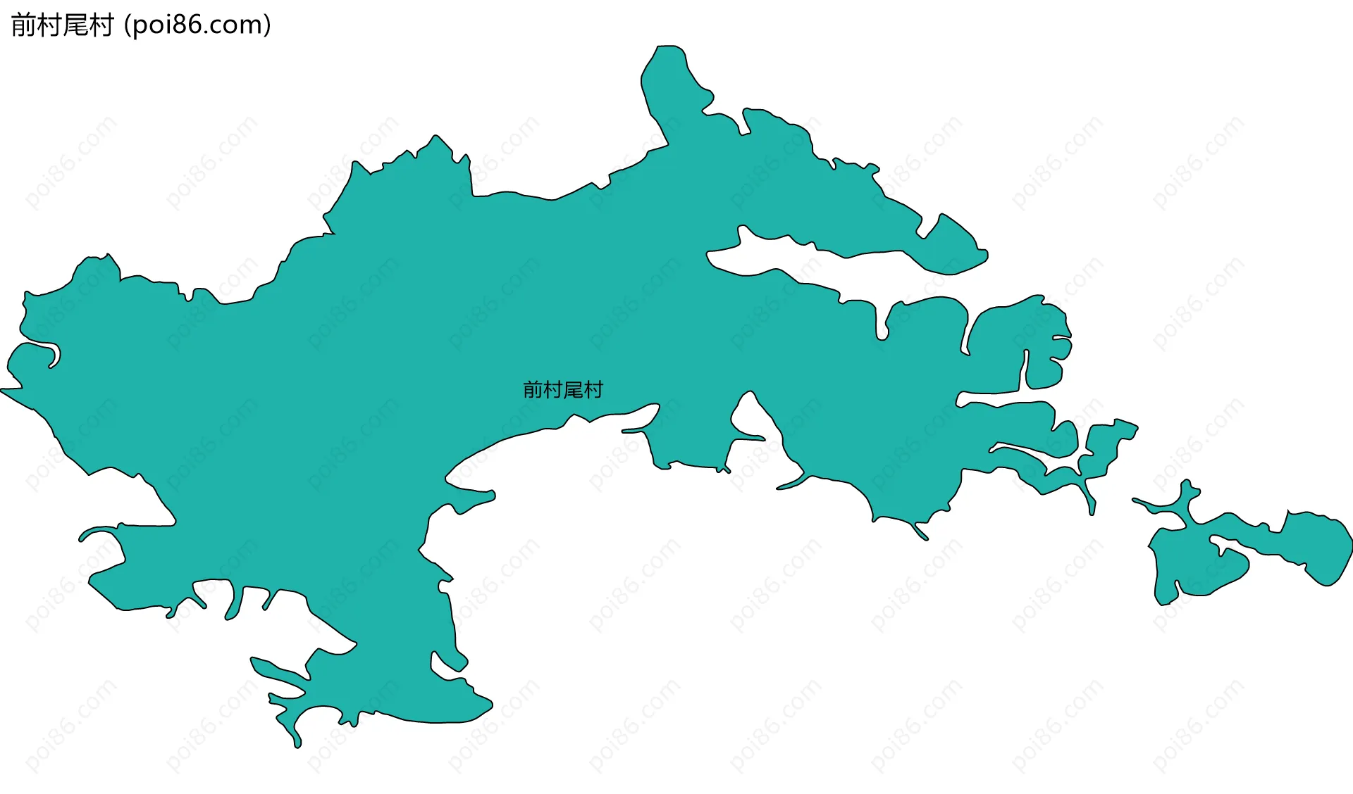 前村尾村边界地图