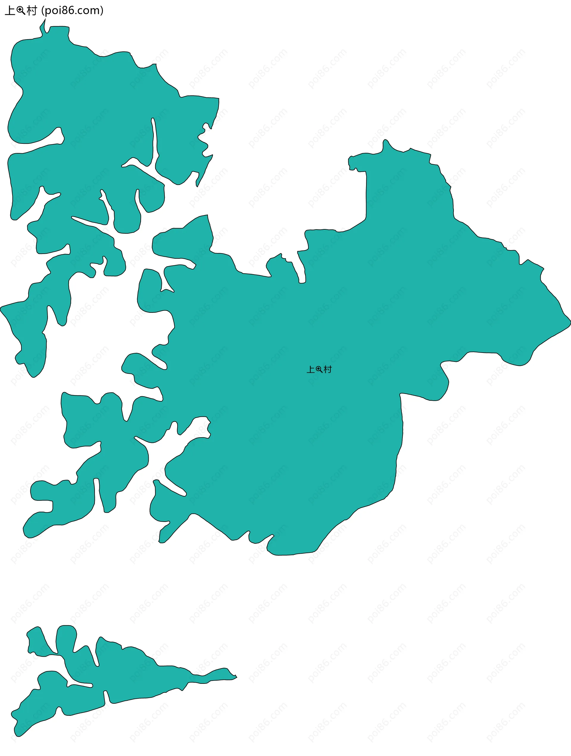 上村边界地图