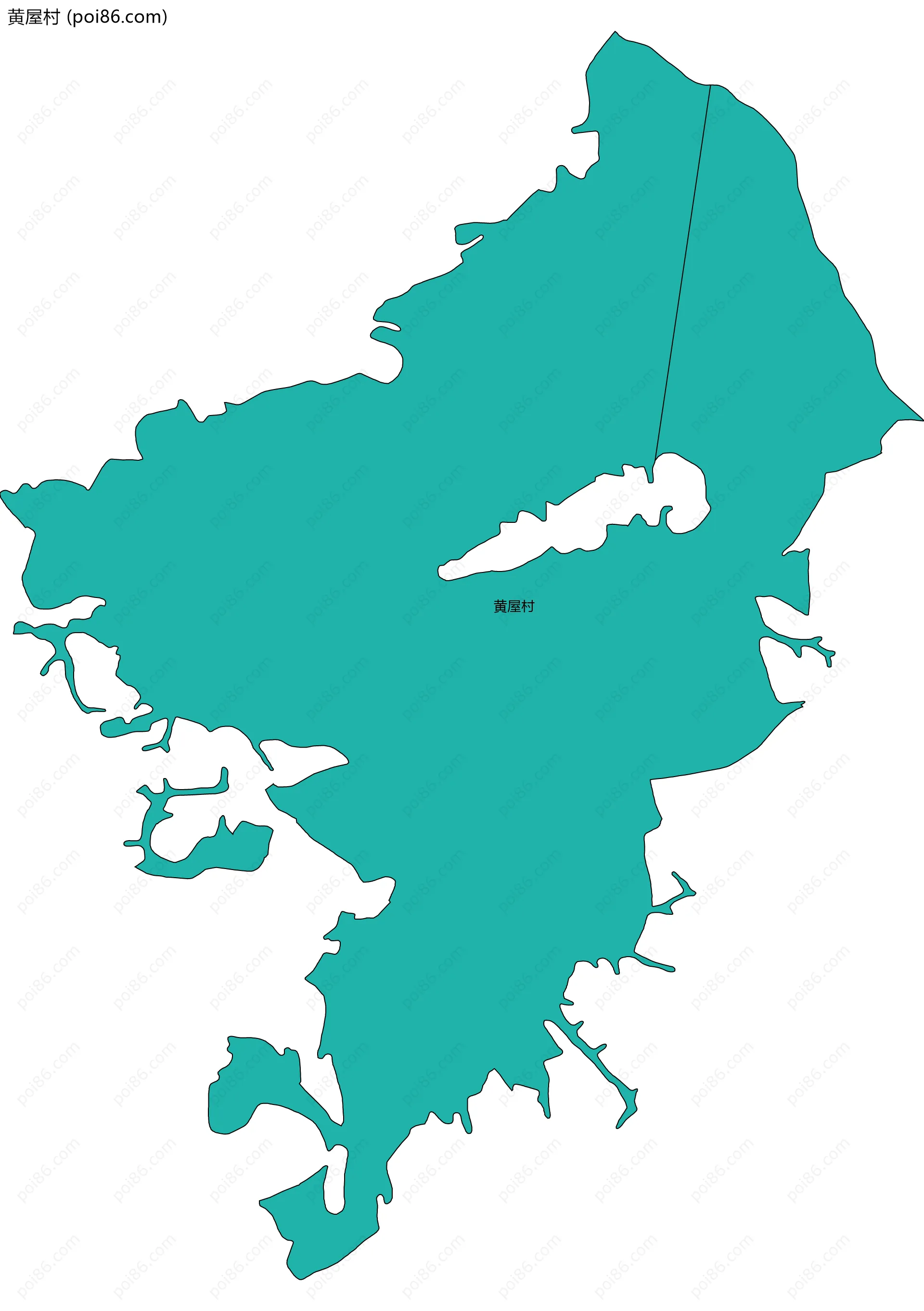 黄屋村边界地图