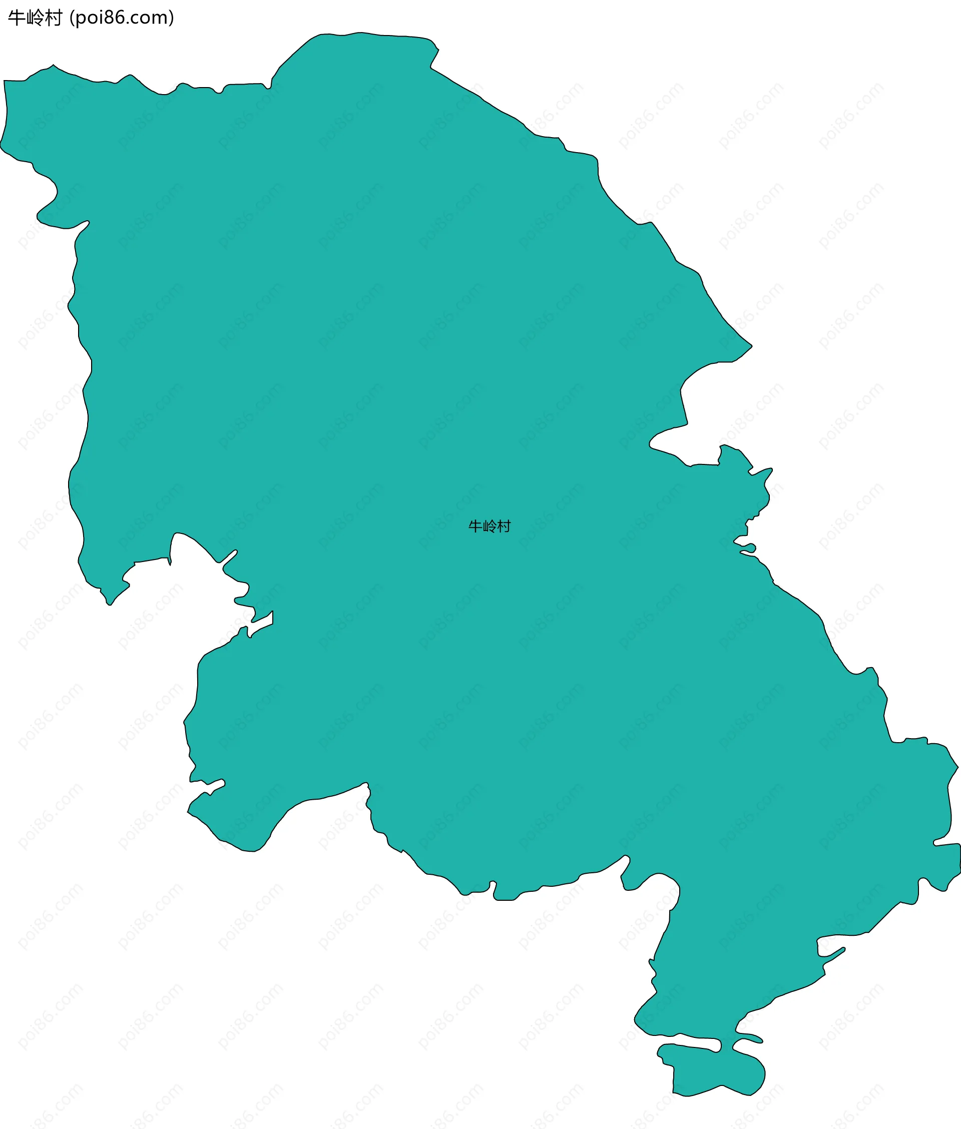 牛岭村边界地图