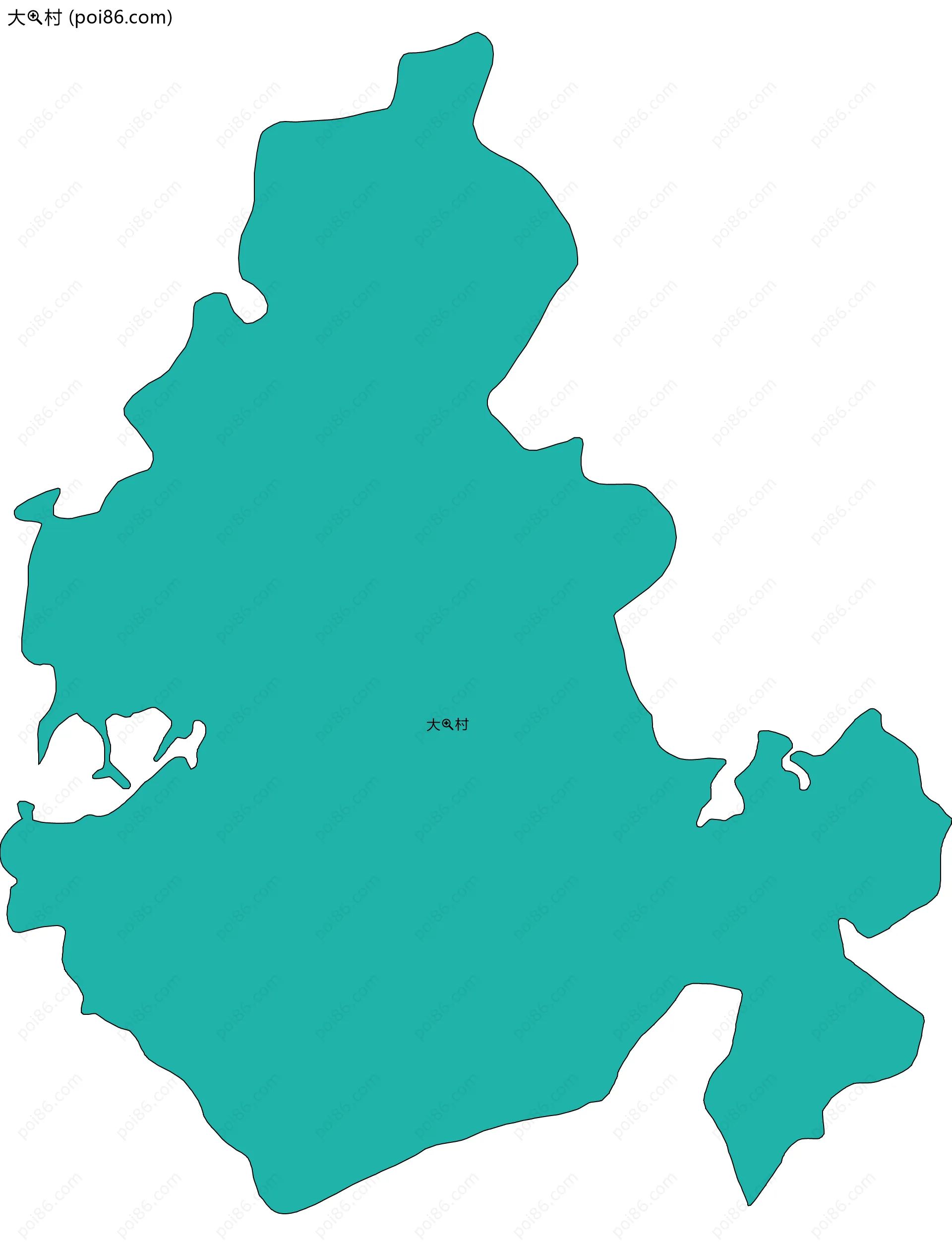 大村边界地图