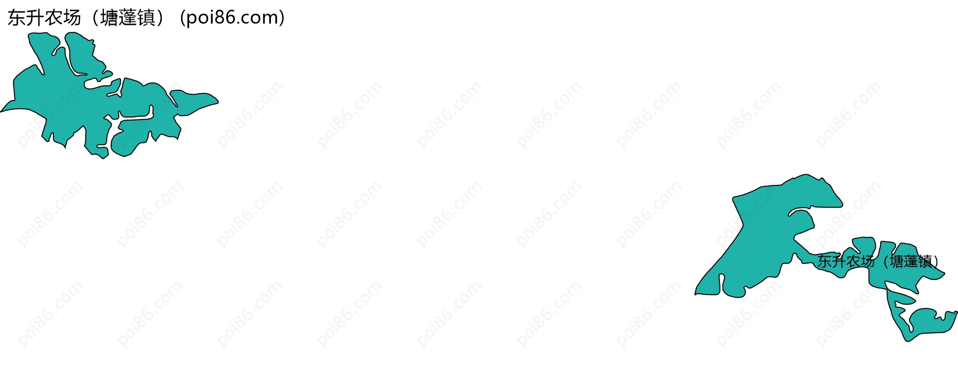 东升农场（塘蓬镇）边界地图