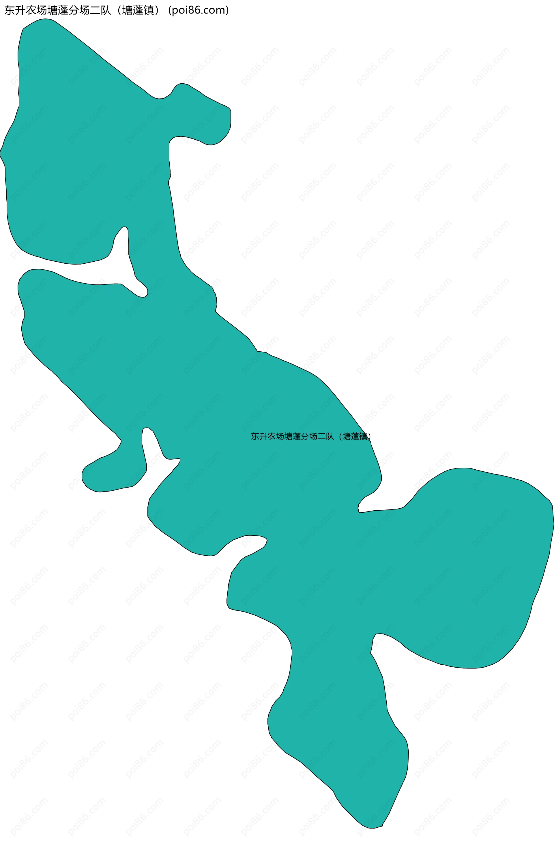 东升农场塘蓬分场二队（塘蓬镇）边界地图