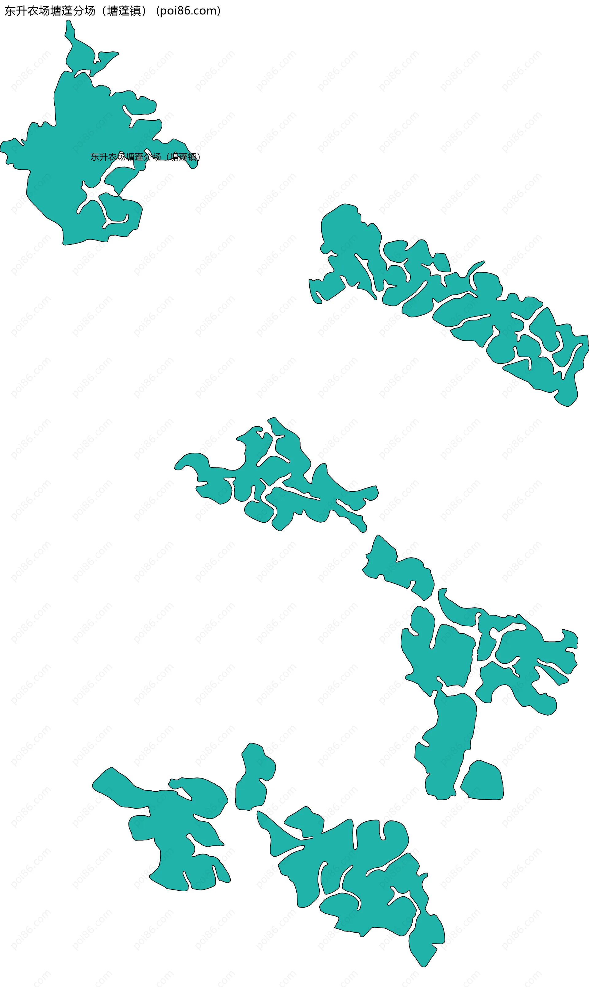 东升农场塘蓬分场（塘蓬镇）边界地图
