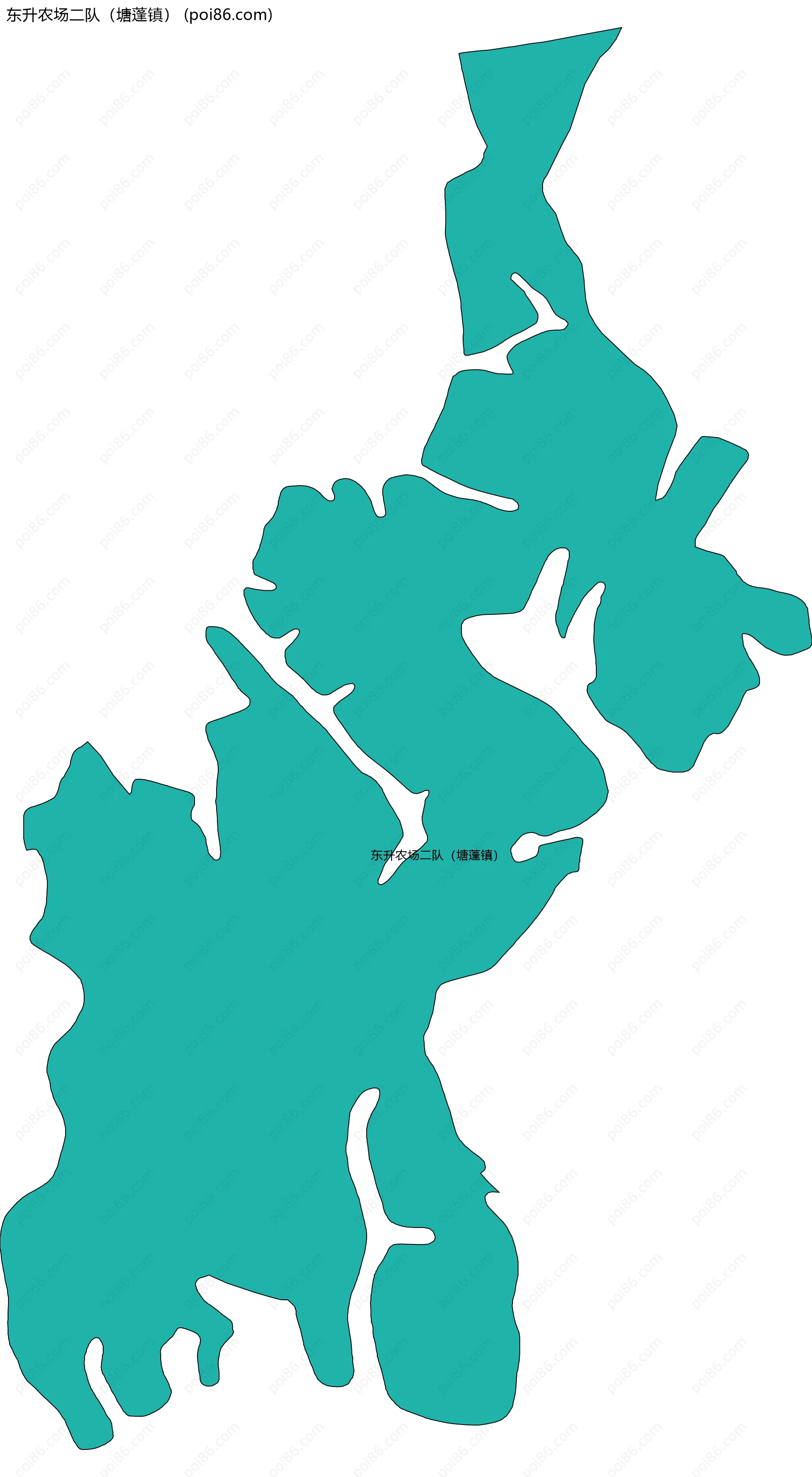 东升农场二队（塘蓬镇）边界地图