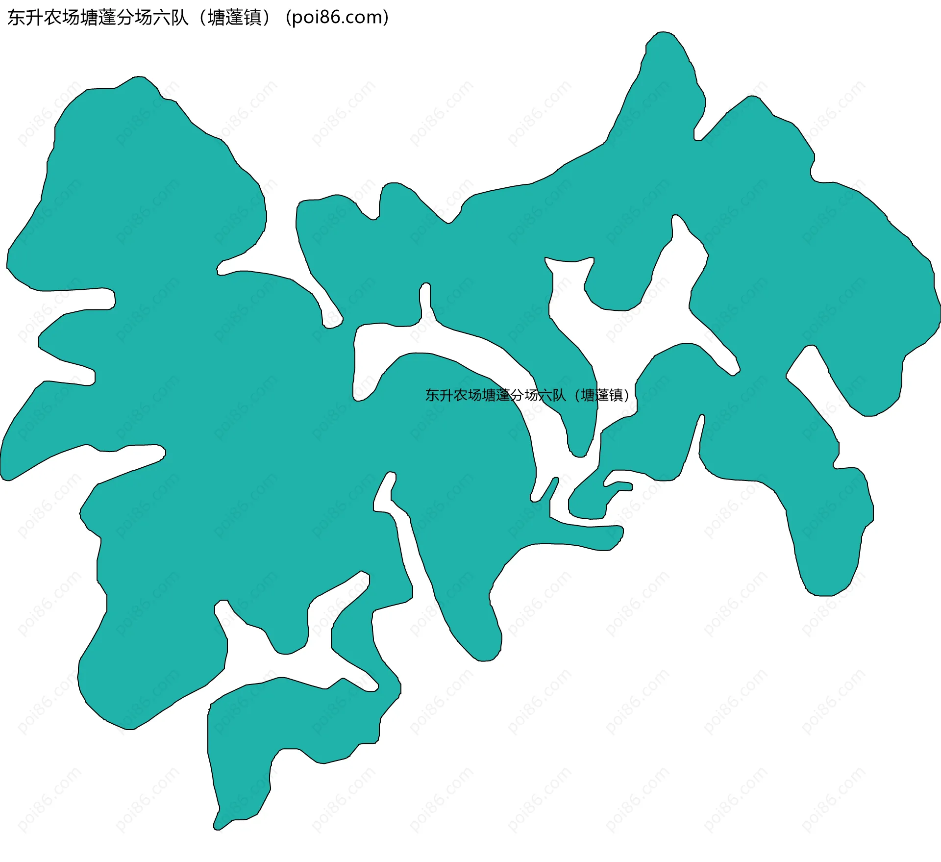 东升农场塘蓬分场六队（塘蓬镇）边界地图