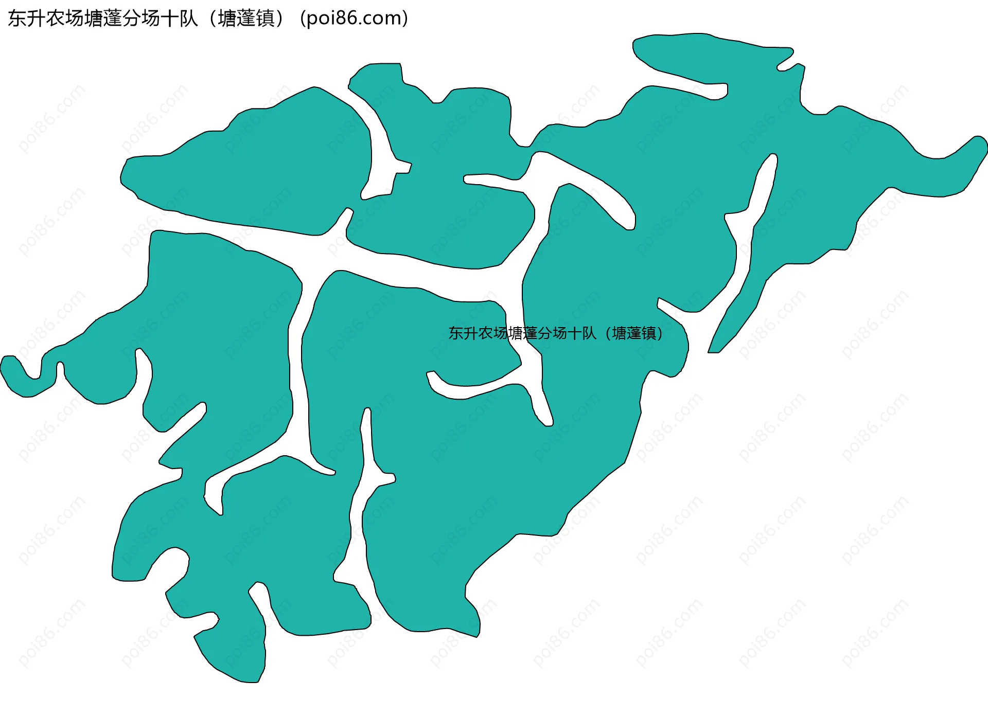 东升农场塘蓬分场十队（塘蓬镇）边界地图