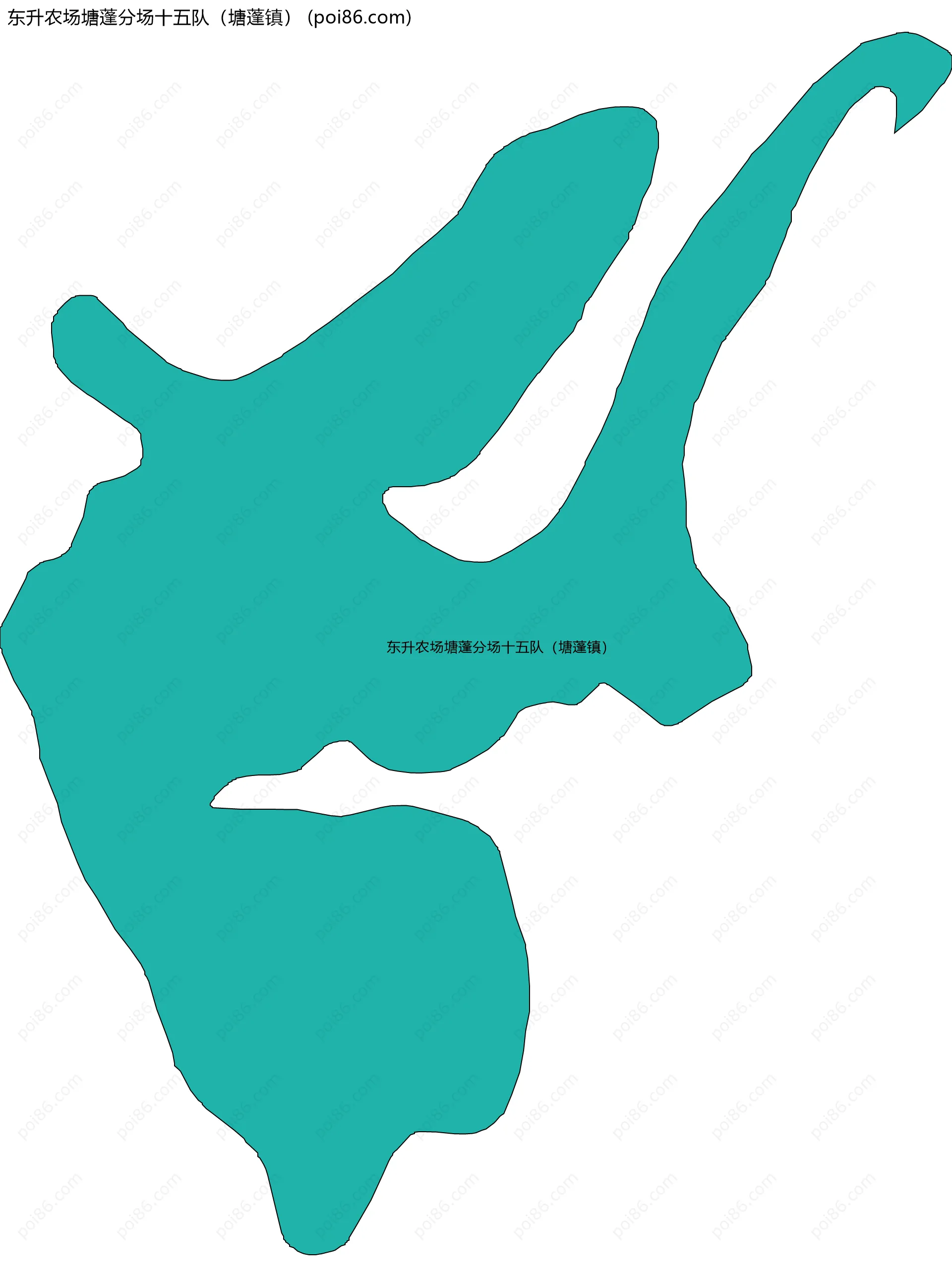 东升农场塘蓬分场十五队（塘蓬镇）边界地图