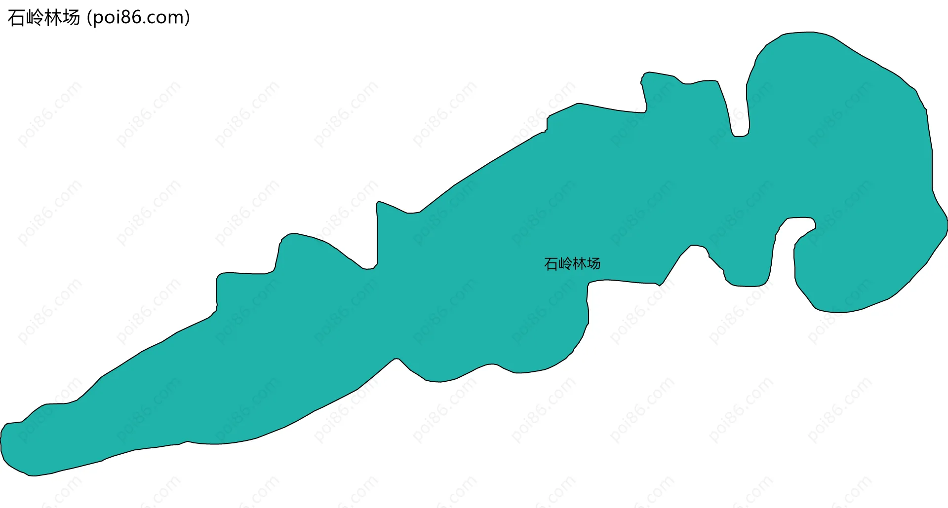 石岭林场边界地图